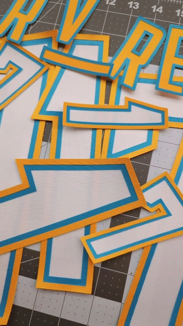 #behindtheseams of assembling every layer and stitch of this #lachargers customization.
