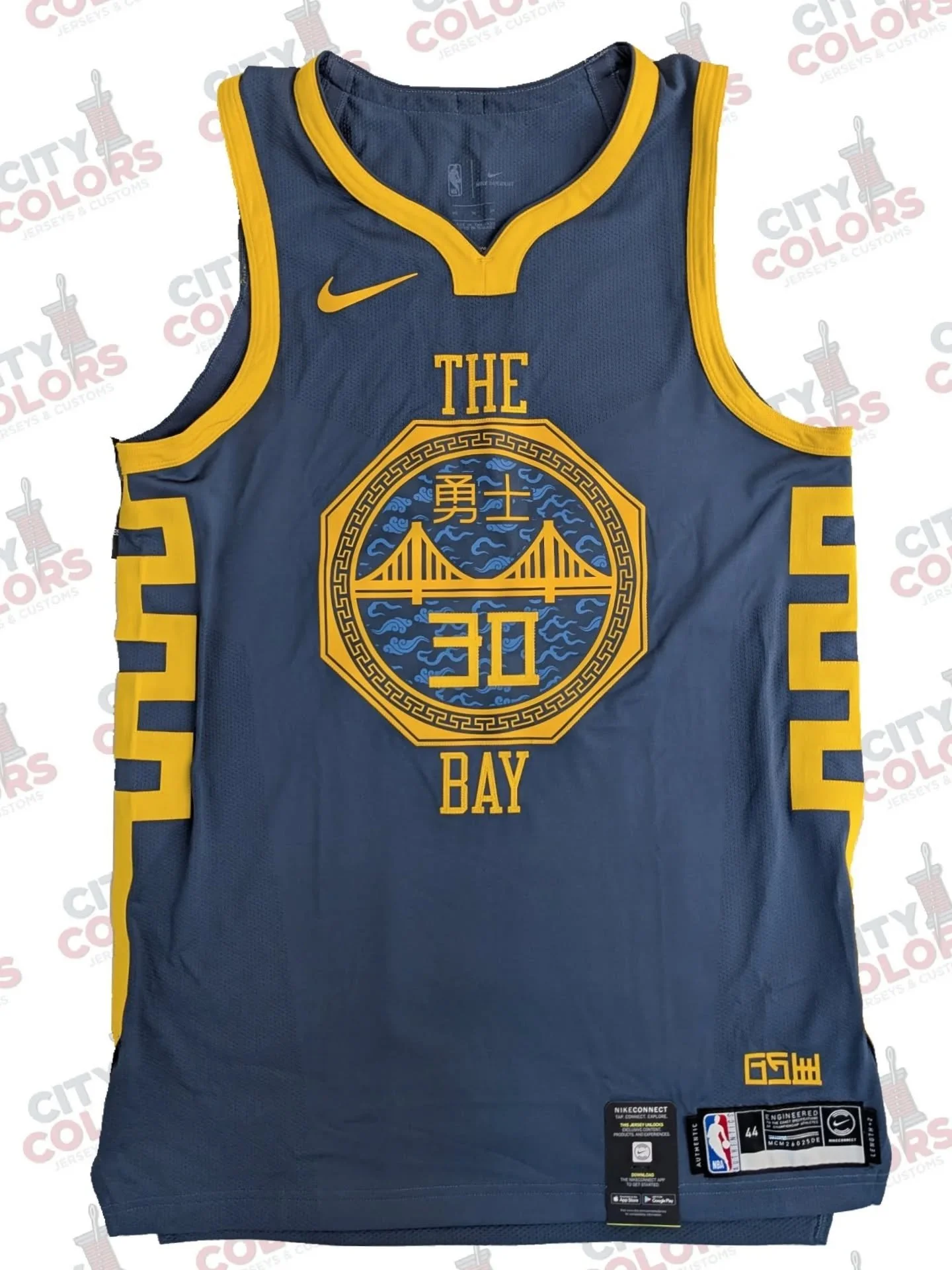 Last in this run of NBA jerseys is a 2018-19 Golden State Warriors Chinese Heritage jersey. This was sent in blank and customized to a Steph Curry jersey with a lettering kit made in-house at @citycolorsjerseys