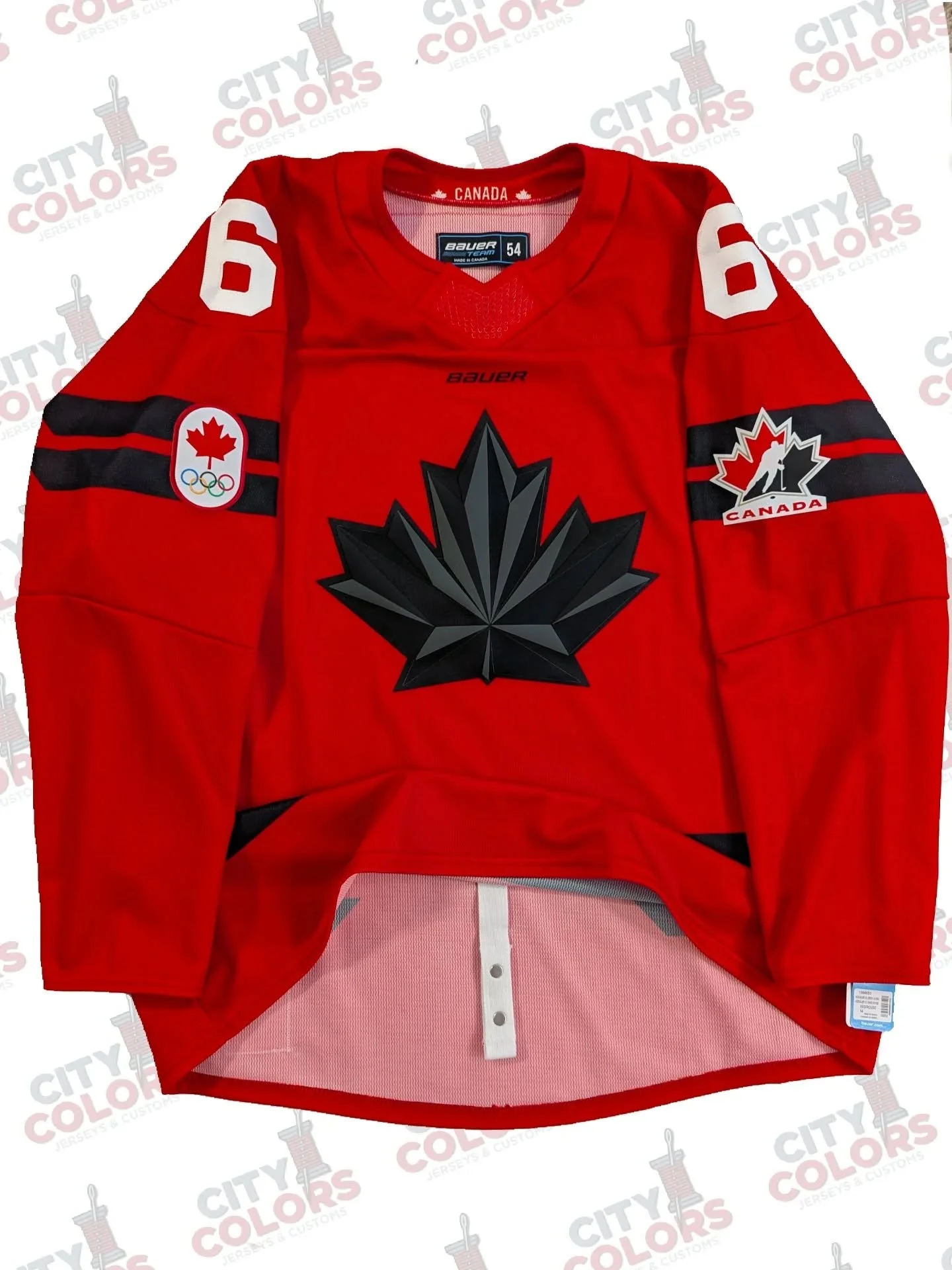 2026 Winter Olympics Canada hockey jersey customized as blueliner Travis Sanheim. Sanheim, from the NHL's Philadelphia Flyers, helped secure the silver medal in the tournament for his country.

Perforated number kit from @customize_sports.

#hockeyje