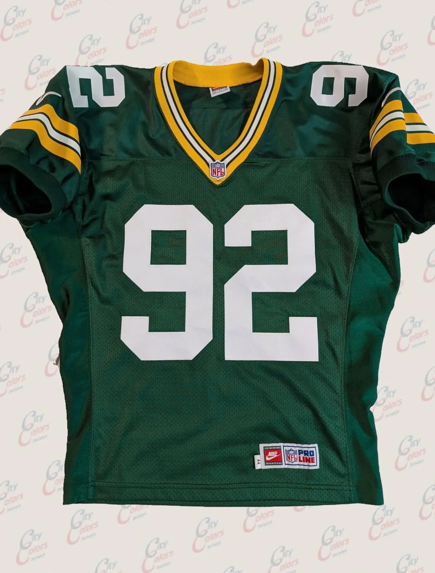 Recently off the workbench for a returning customer was a Nike Pro Line authentic Green Bay Packers jersey that I customized as hall of famer Reggie White.

I can always tell football season is approaching by the uptick in football jersey business I 