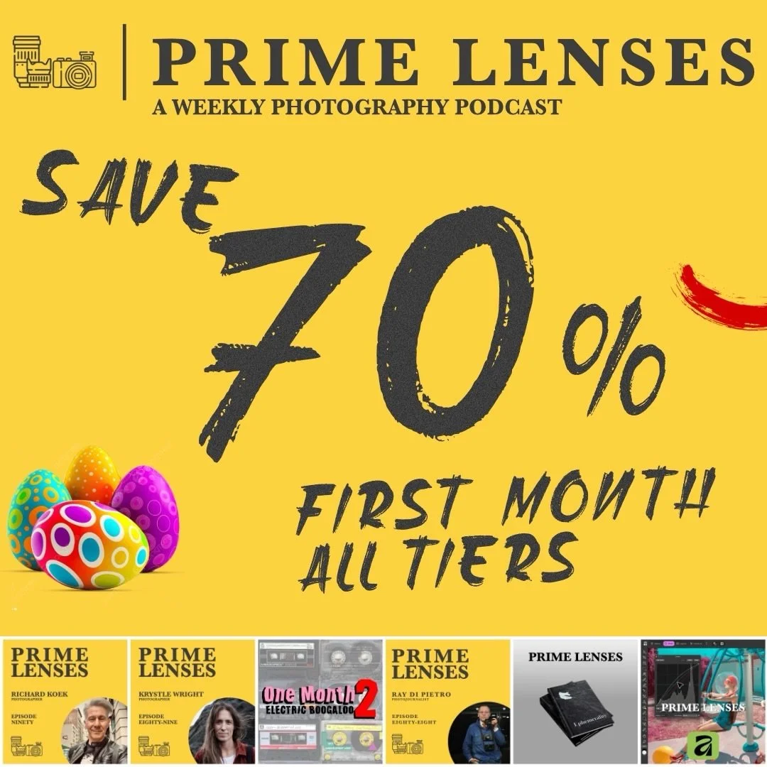 Celebrate the long weekend and support your favourite photography podcast! Pick up a subscription at a great discount on Patreon. Head over and use discount EASTER2026.