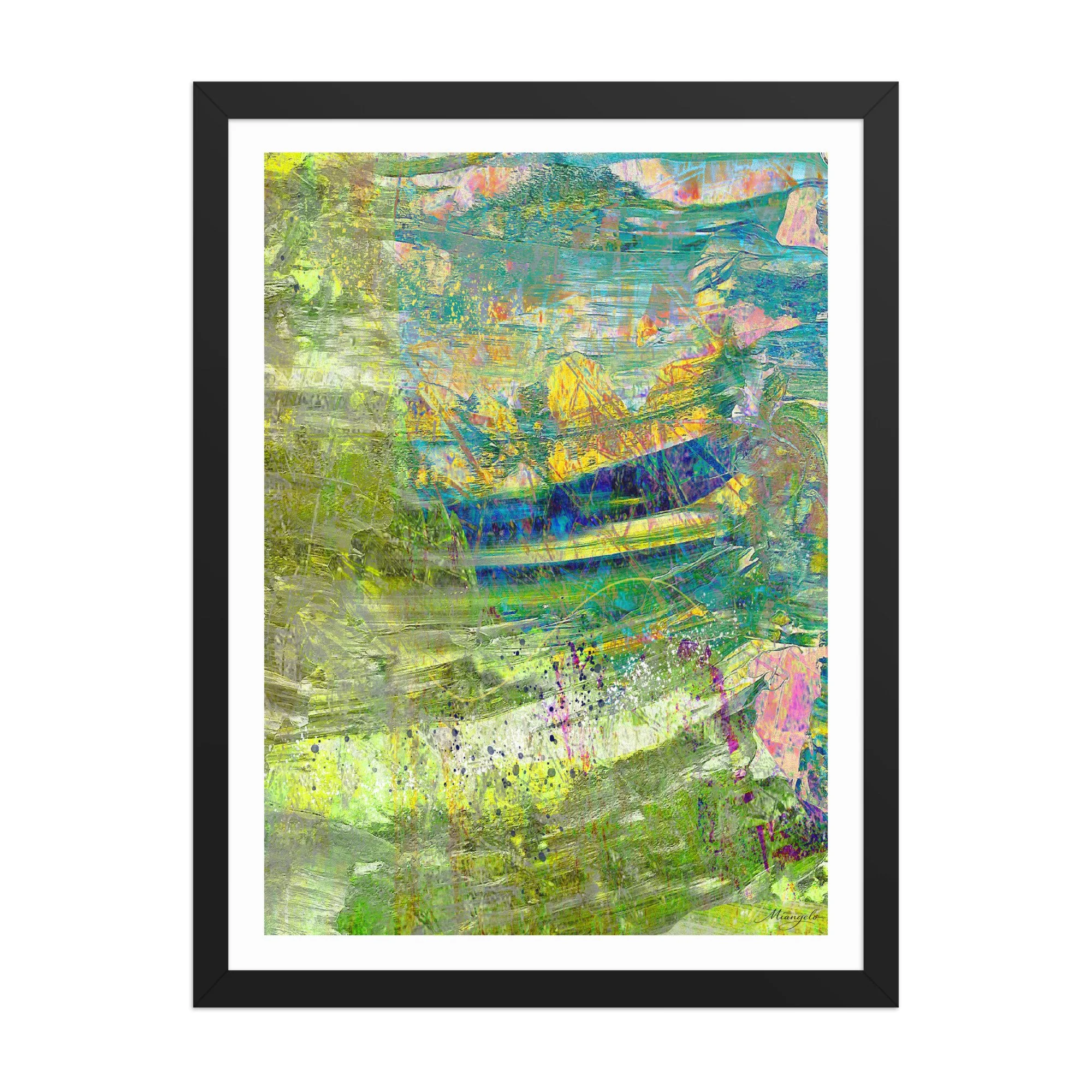 Framed poster Blue Canoe
