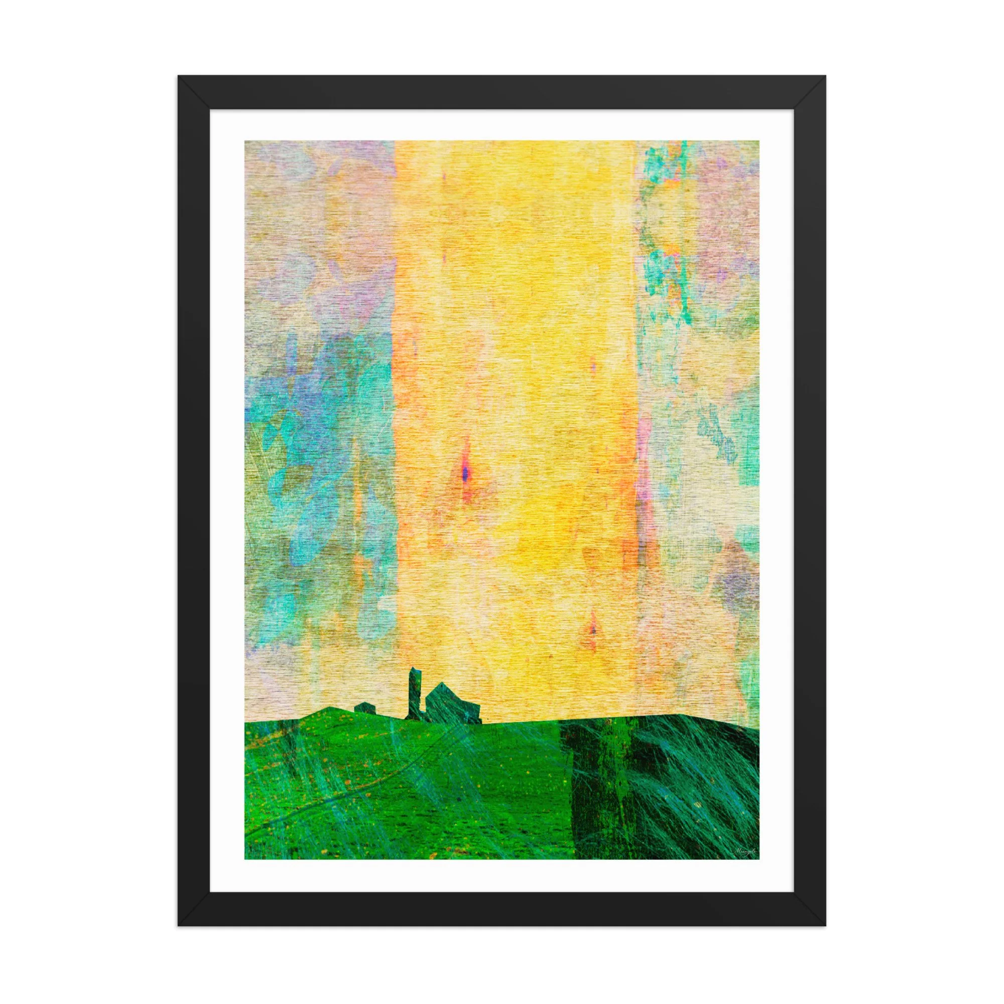 Framed poster Green Pastures