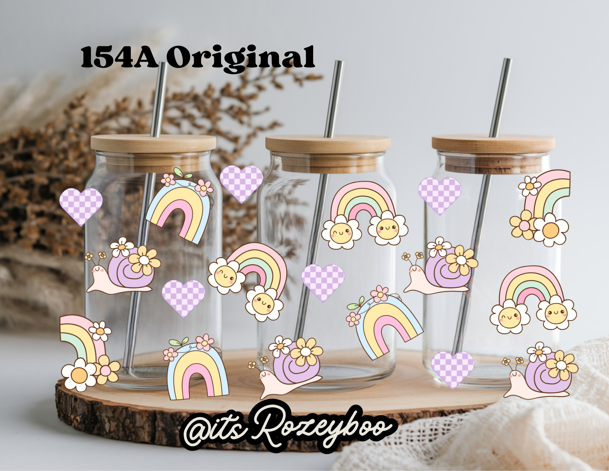 Snails and Rainbows UVDTF wraps 154A