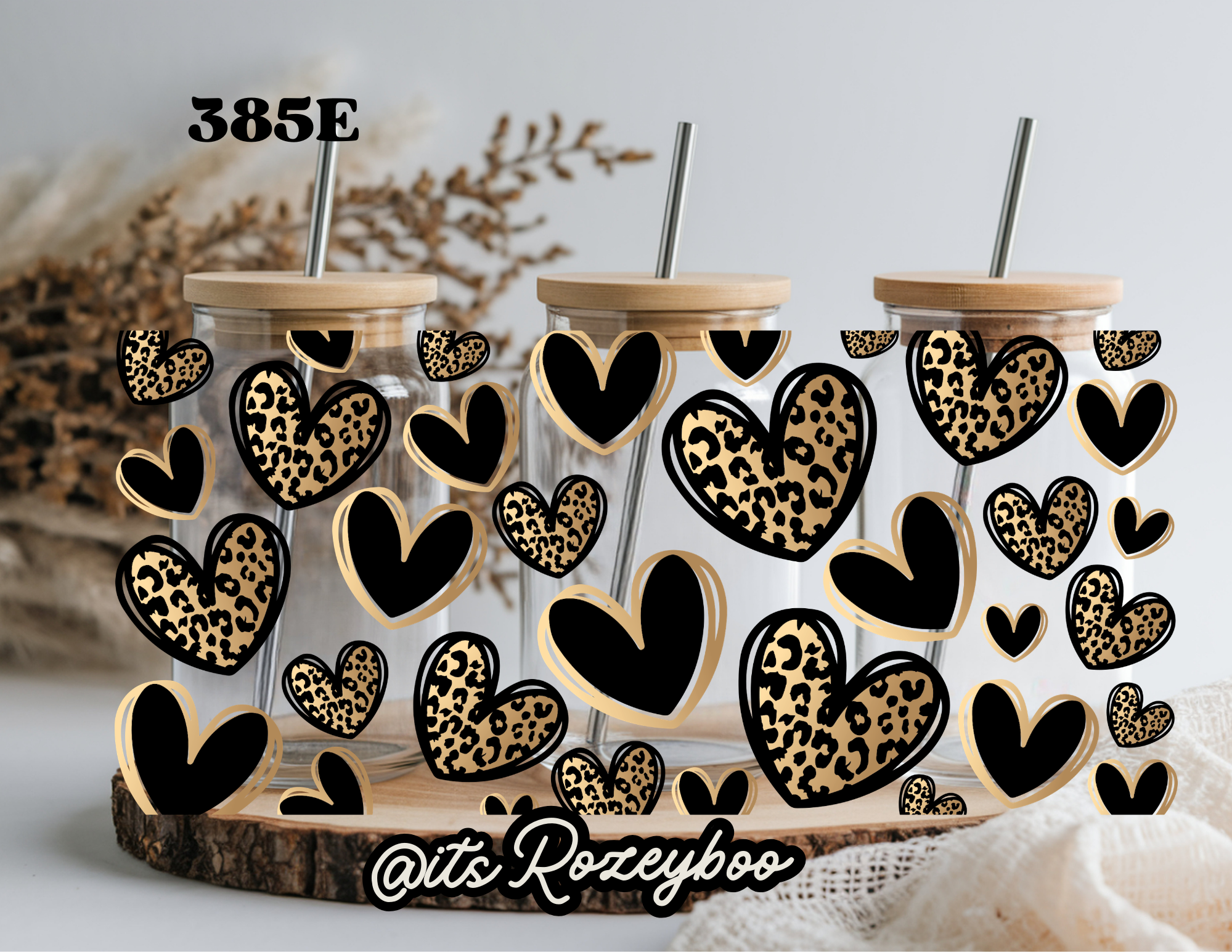 Leopard Hearts UVDTF wraps 385E