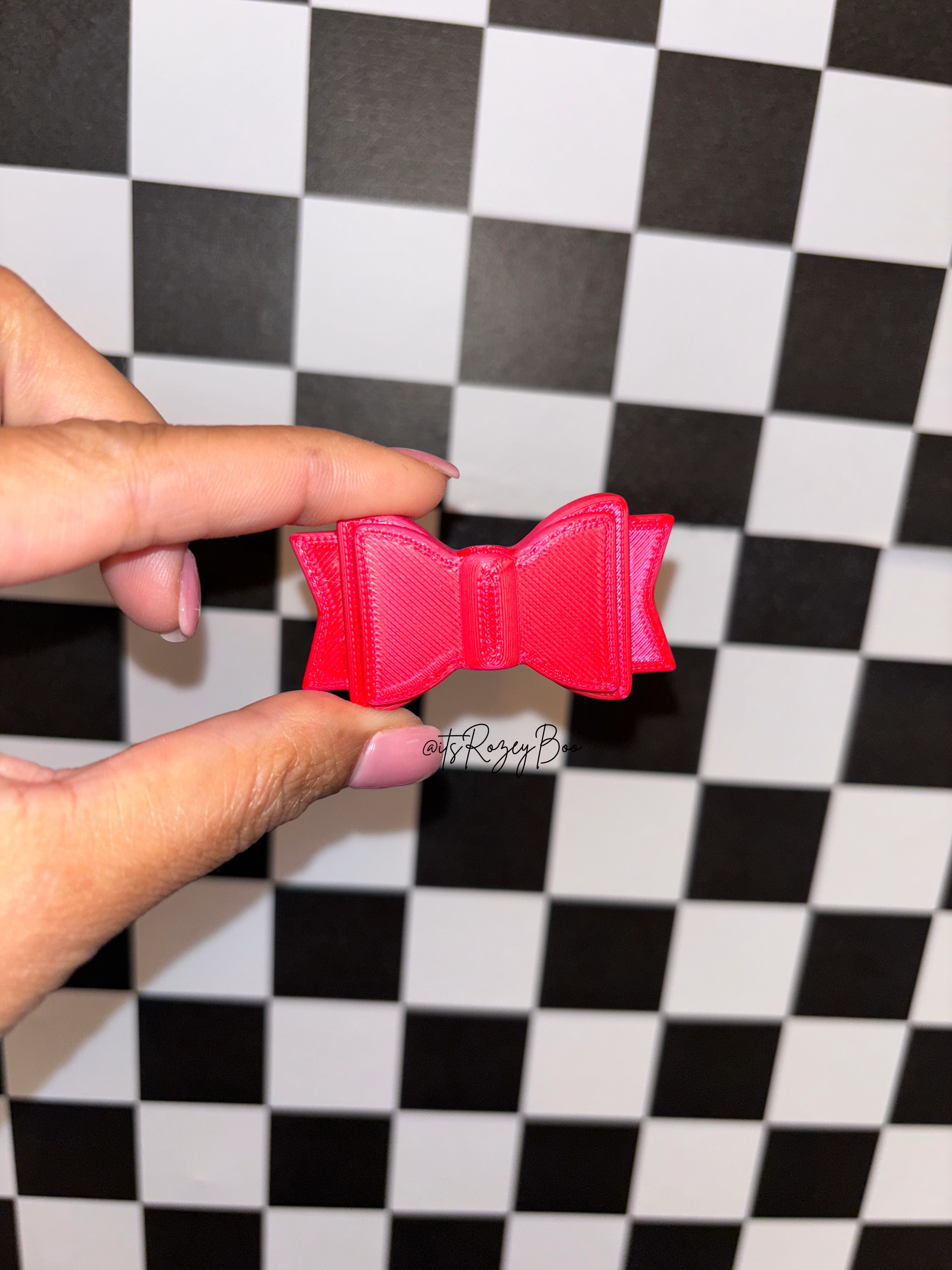 Red Coquette Straw Topper