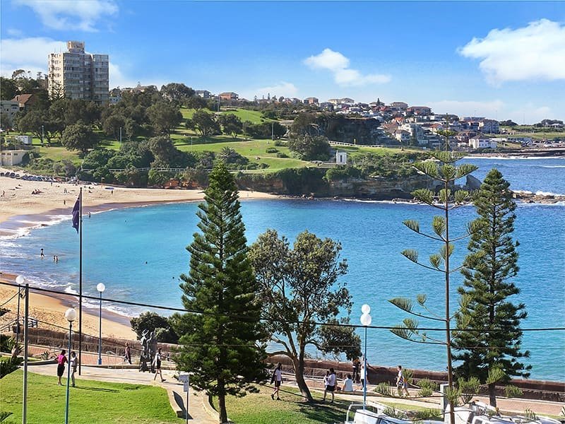The beach view from The Coogee View.&nbsp;
​The prettiest shades of blue and you might even be able to spot whales from your balcony during this winter period.
