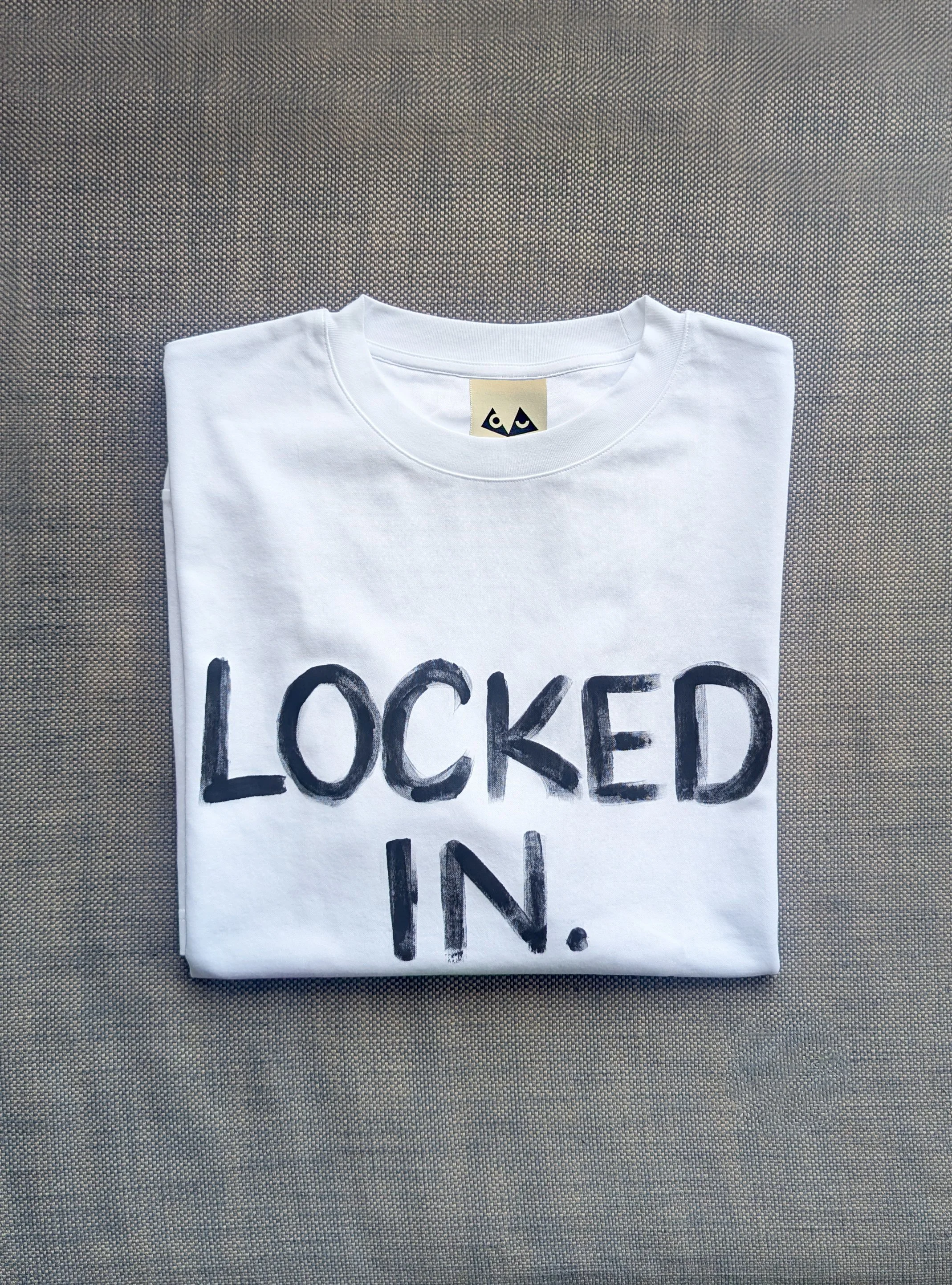 Locked-In t-shirt: hand-painted studio edition
