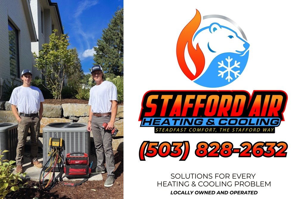 Stafford heating and cooling postcard