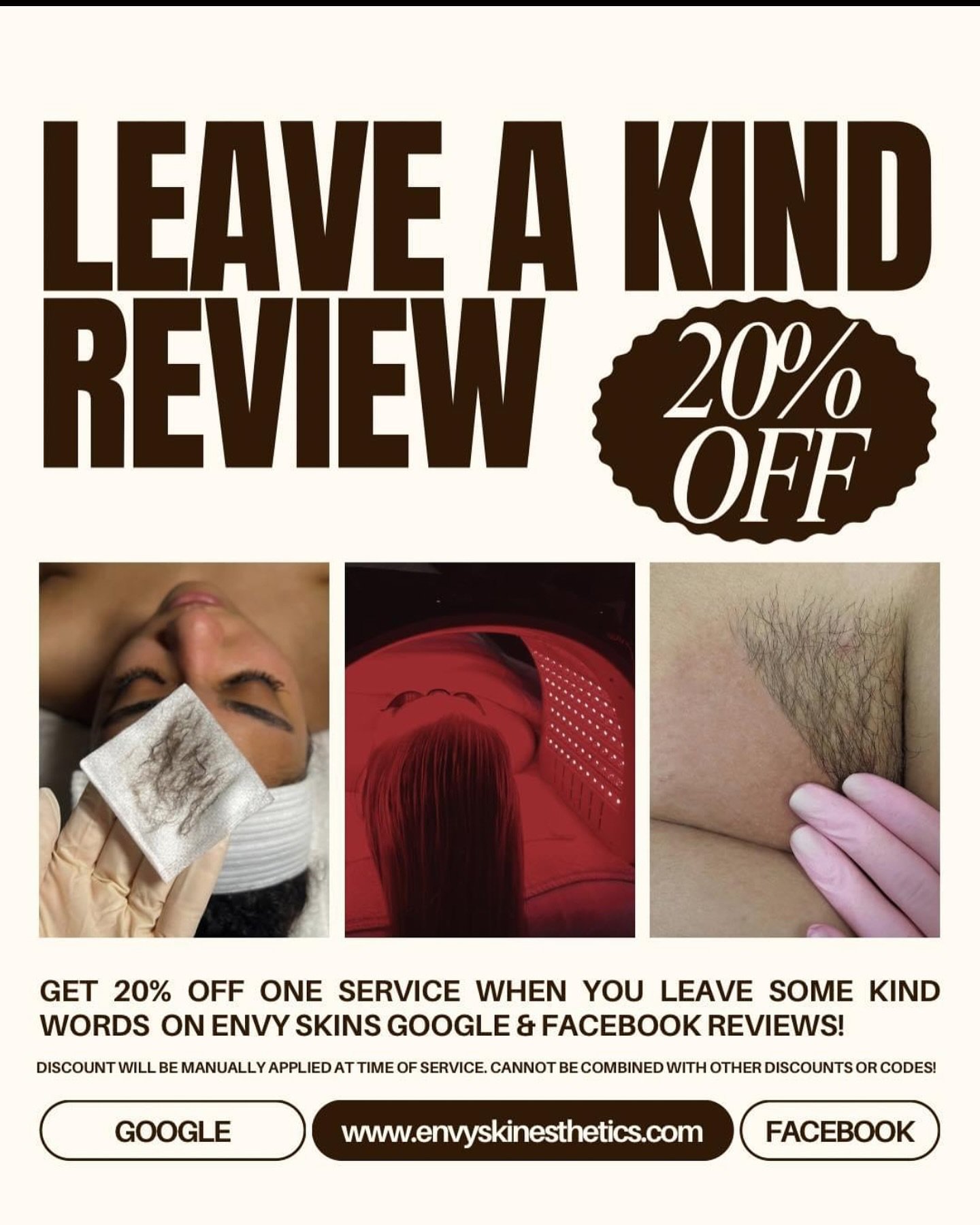 If you&rsquo;ve ever been on my table, show some love🥰✨

Google: Envy Skin Esthetics LLC 

Facebook: Envy Skin Esthetics