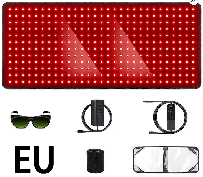 Rødlysmatte – 406 LED – Infrarød og Rødlysterapi (660nm / 850nm)