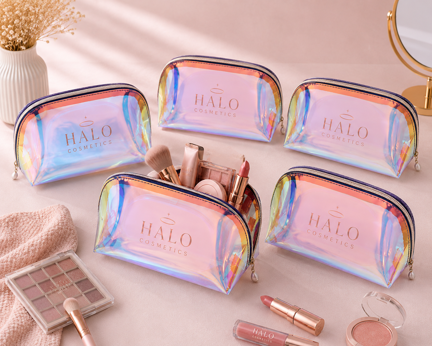 Halo Cosmetics Makeup Pouch
