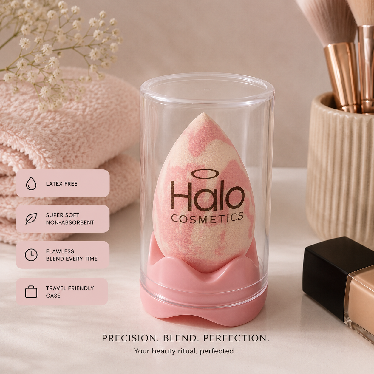 Halo Cosmetics Beauty Blender Makeup Sponge
