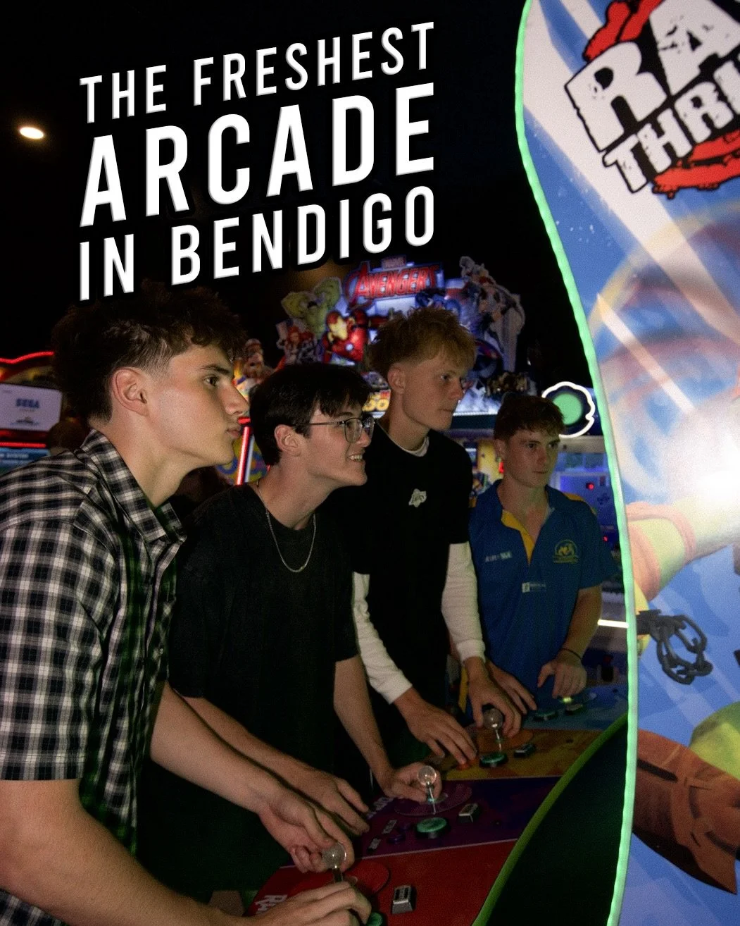 The Bendigo Bowl has completely revamped, which now includes a hot new arcade! No minimum spend, open late every night 👾 Why not challenge your mates?

Book a lane for bowling via our website. Arcade does not require a booking.
