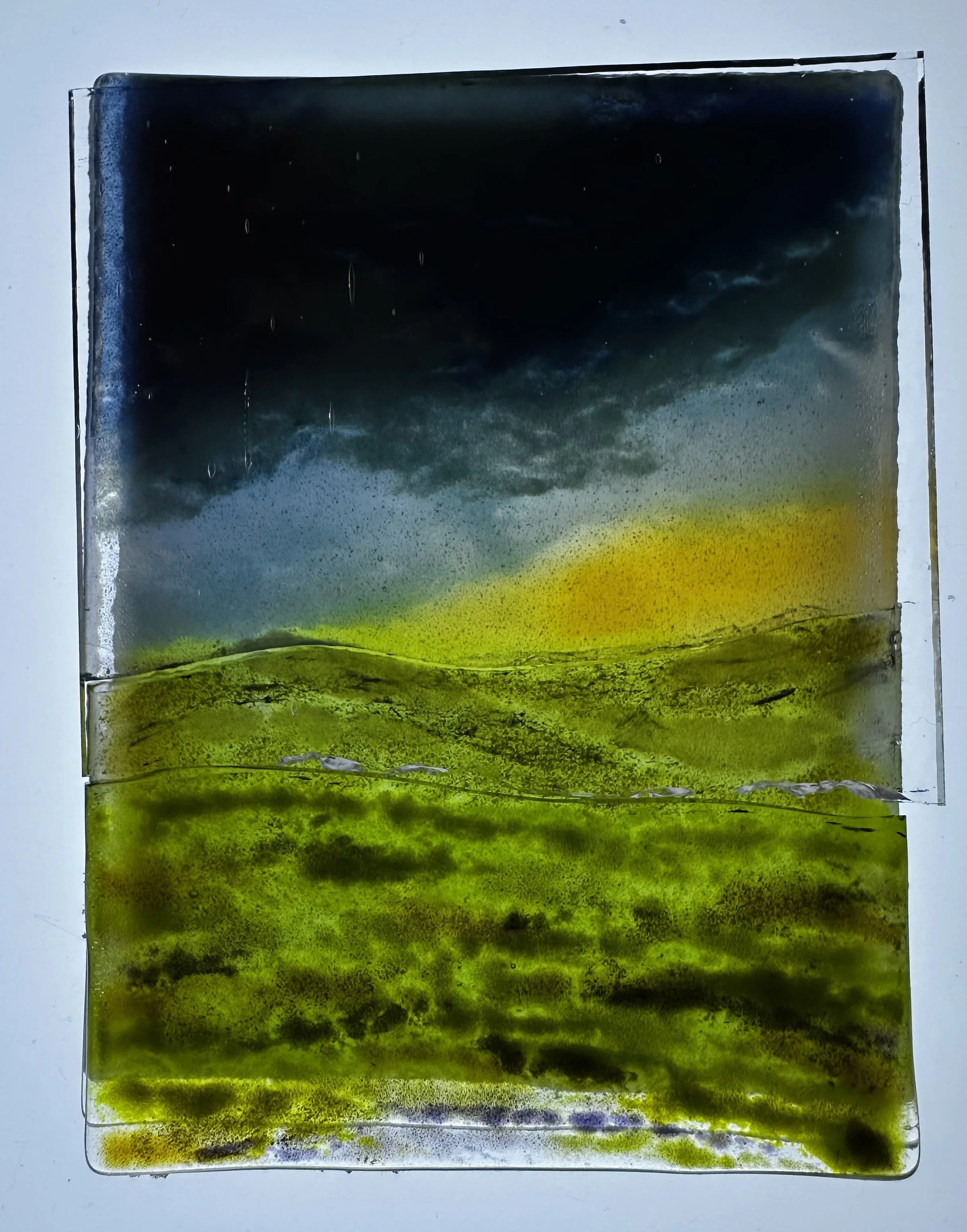 Stacked Landscape on a Lightbox