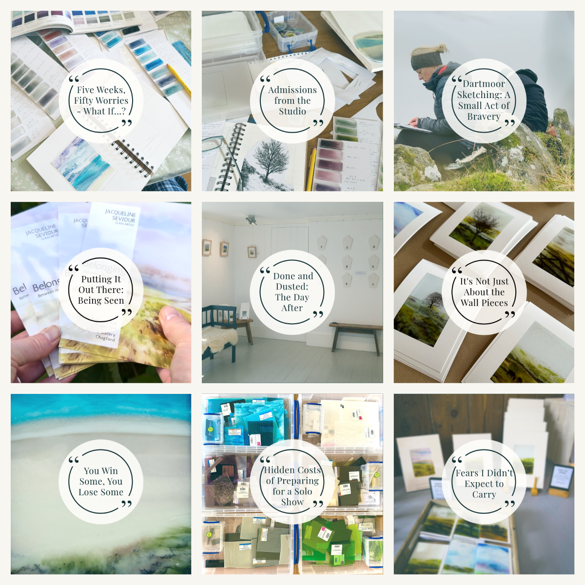 Nine episodes of my fortnightly blog