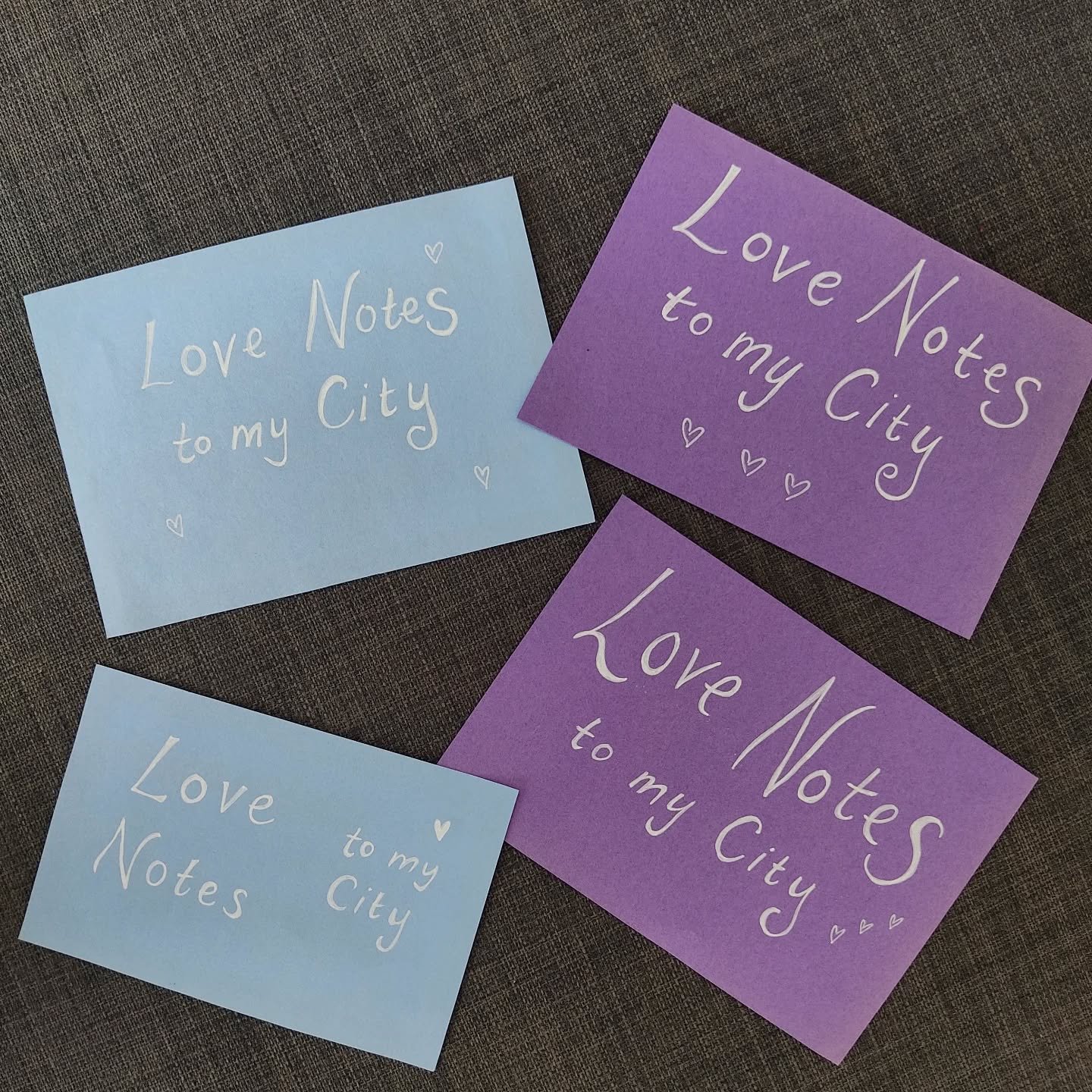 Love Notes prepared for today's installation at Pura Vida 😊