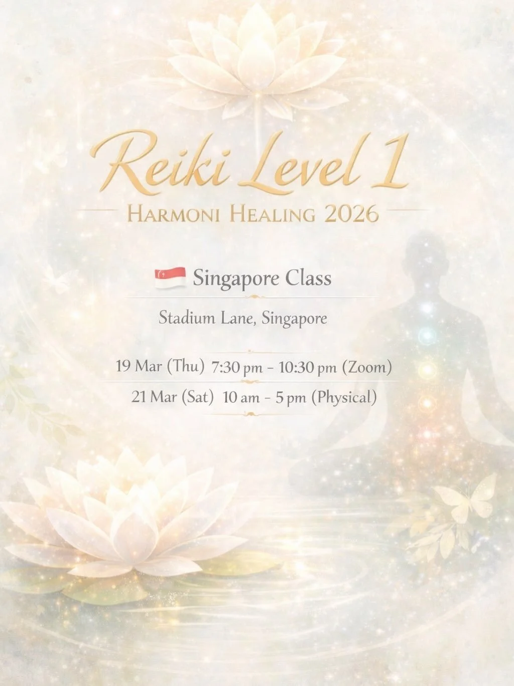 ✨ 你有没有想过
其实每个人都可以疗愈自己？

Reiki 灵气是一种简单而强大的能量疗愈方法。
不需要天赋，不需要经验，每个人都可以学习。

在 Reiki Level 1 课程中，你将学习：
🌿 如何启动身体的疗愈能量
🌿 如何为自己做能量疗愈
🌿 如何为家人和朋友做疗愈
🌿 如何平衡脉轮、释放压力

很多人学习 Reiki 后发现：
睡眠变好、情绪更稳定、内心更加平静。

如果你一直对 能量疗愈、灵性成长、身心平衡 感兴趣，
也许这就是你开始的时刻。

欢迎加入 Harmoni H