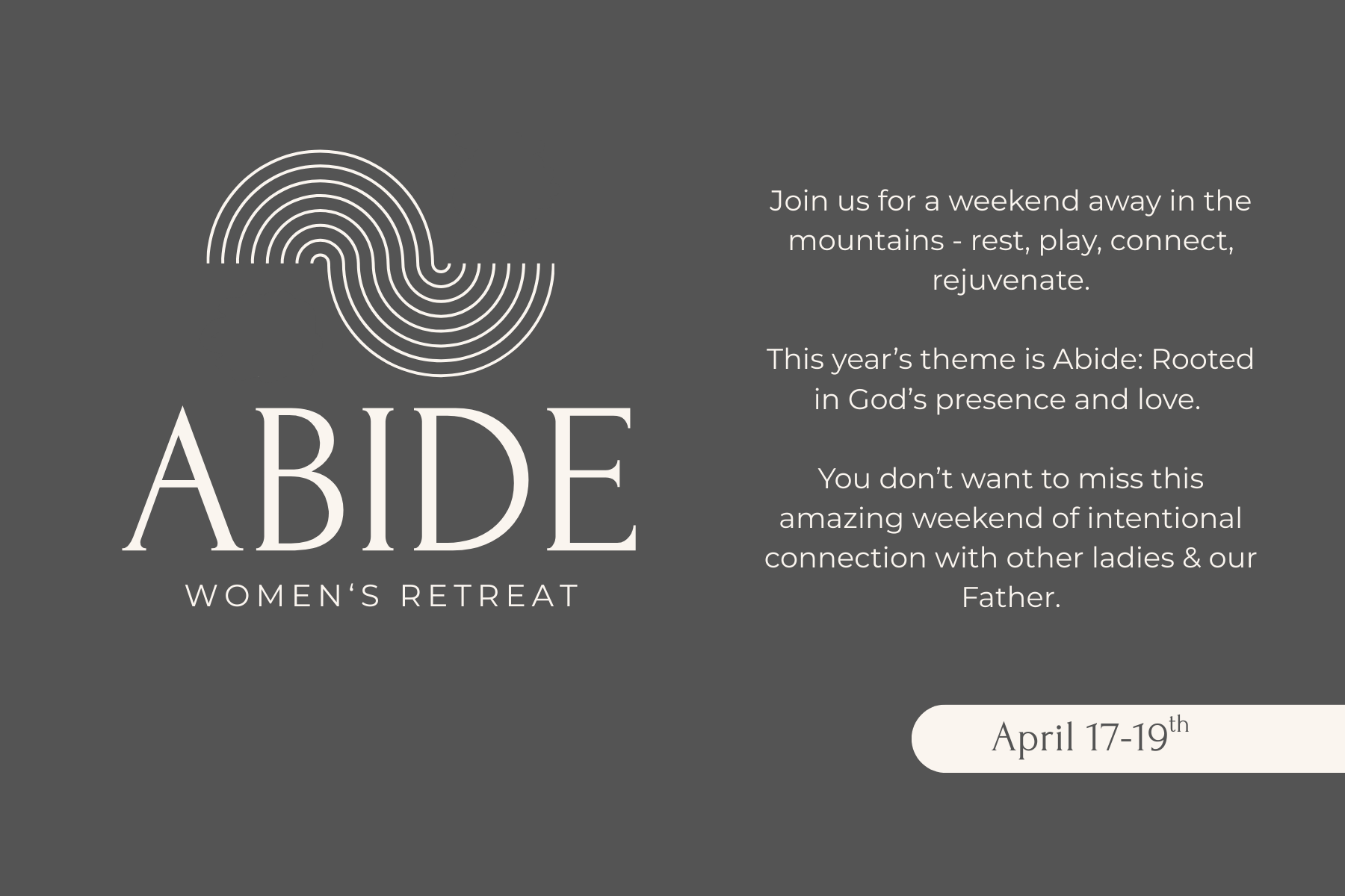 Women's Retreat 2026: Abide