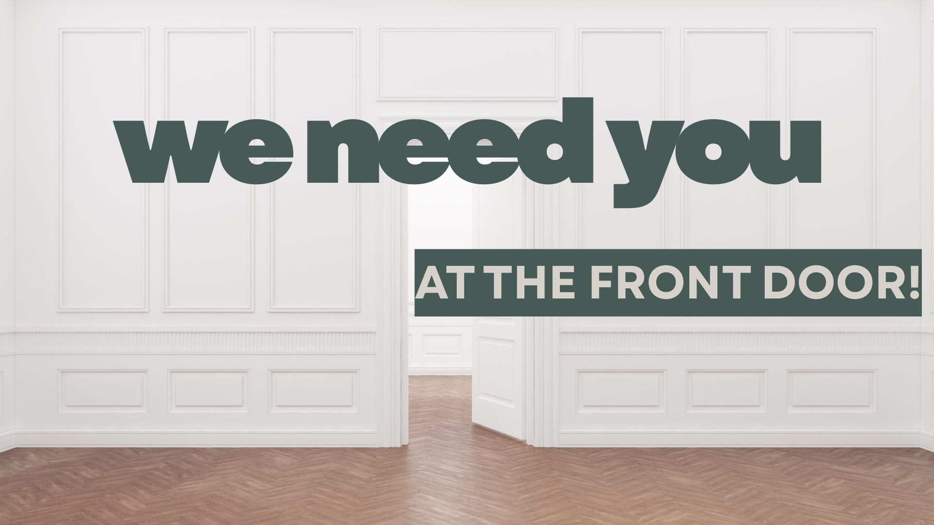 Greeters and Kids Program Helpers Wanted