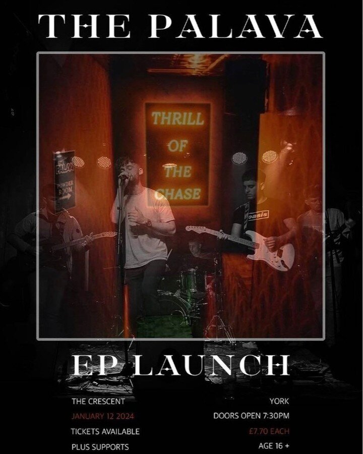 We love @thepalava_uk, check out their latest track 'Thrill Of The Chase' on the Revolindie playlist spoti.fi/47pYywt. These guys deserve to be huge. EP launches 12 Jan. #inde #indiemusic #indieplaylist