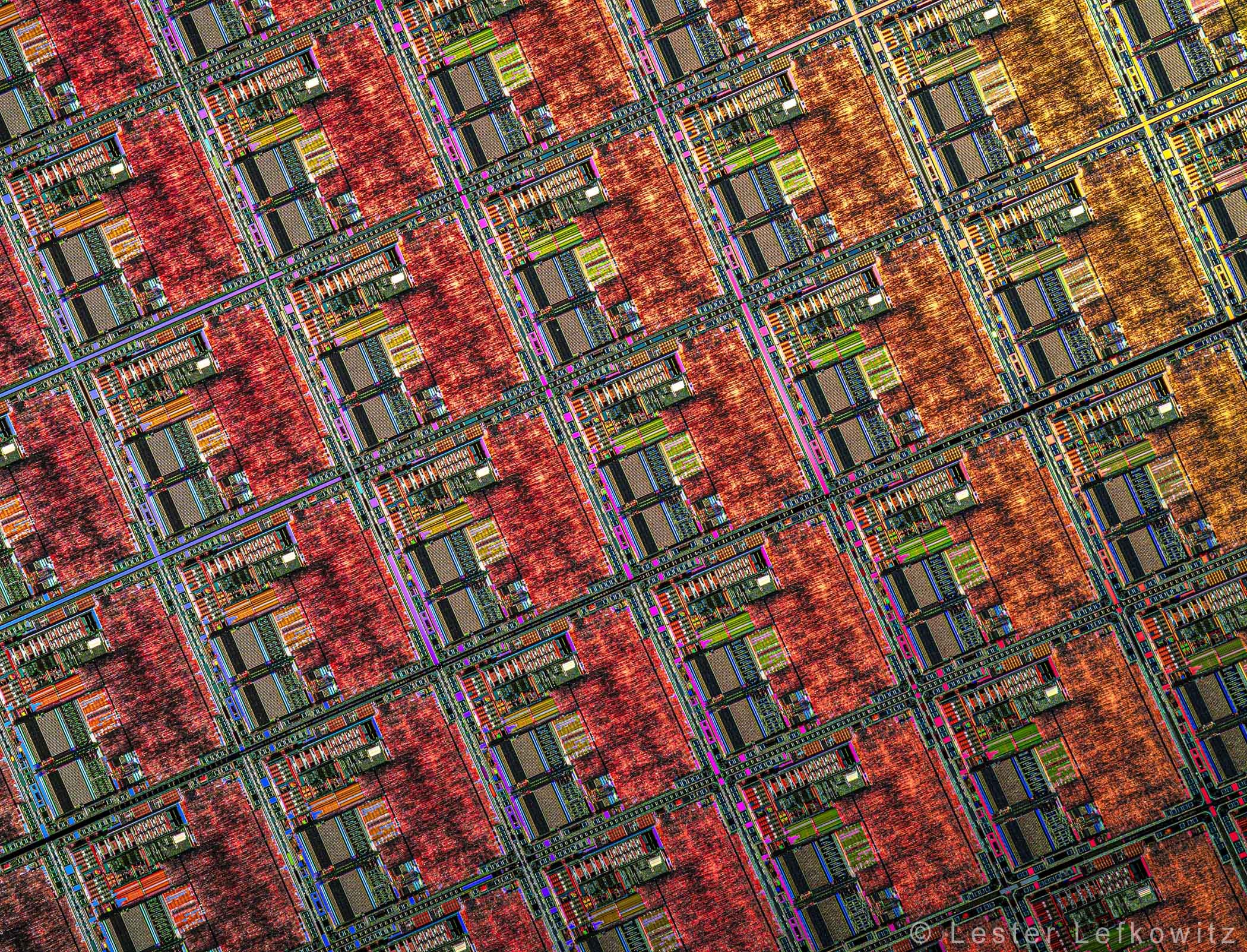 Microchips on a wafer