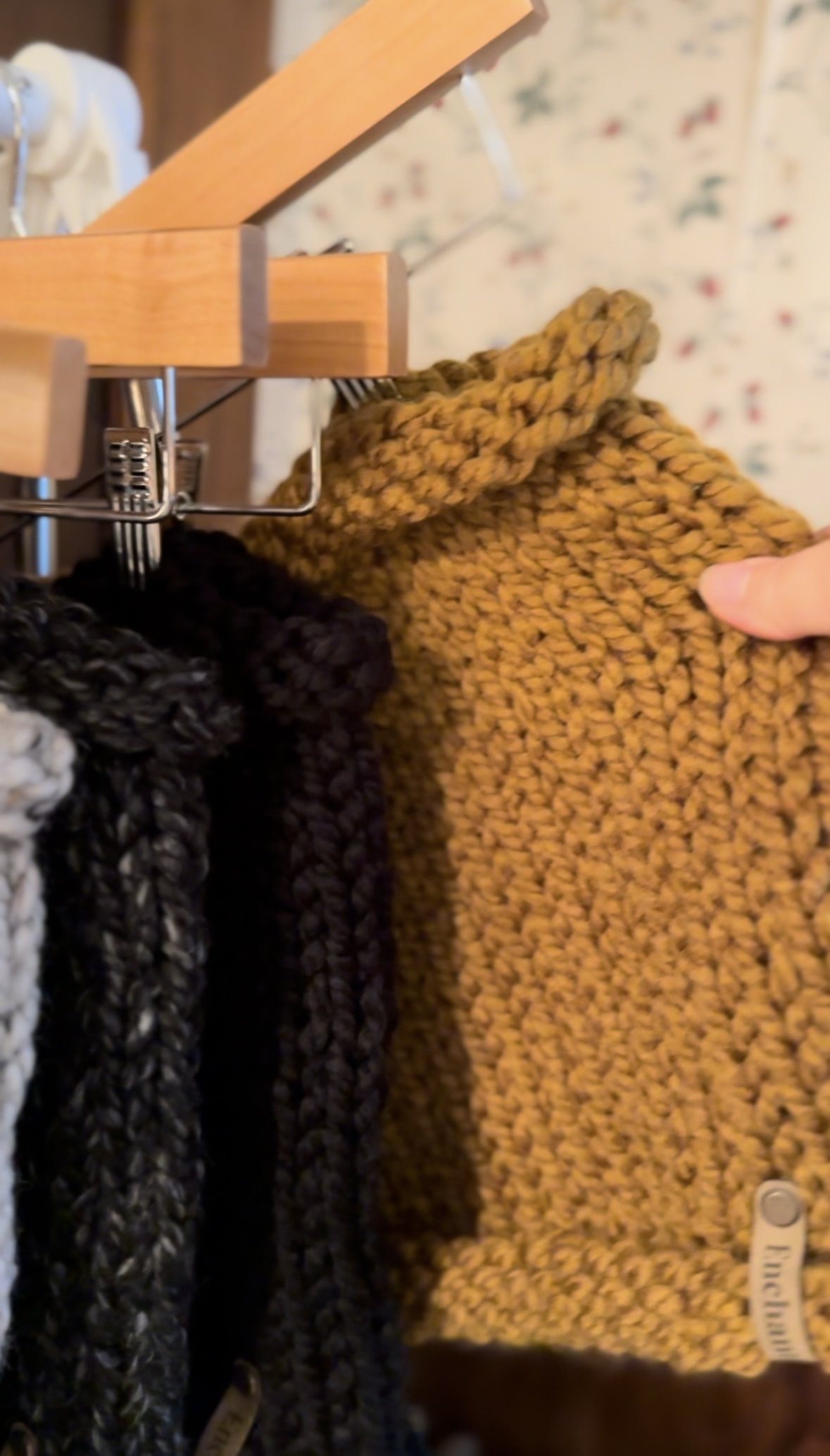 Caramel Wool Blend Slouchy Cowl