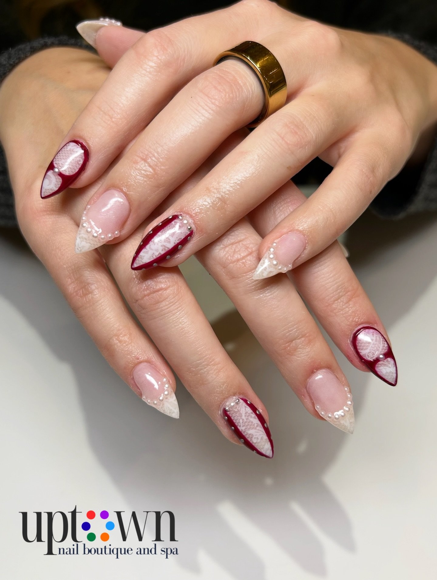 Take this as a sign to get the cutest Valentine&rsquo;s Day nails done 😍❤️🤍

DM or 📞 403-475-0888 to book in! 
___________________________________

Visit our beautiful Mission boutique and unwind in comfort as you enjoy our complete menu of elevat