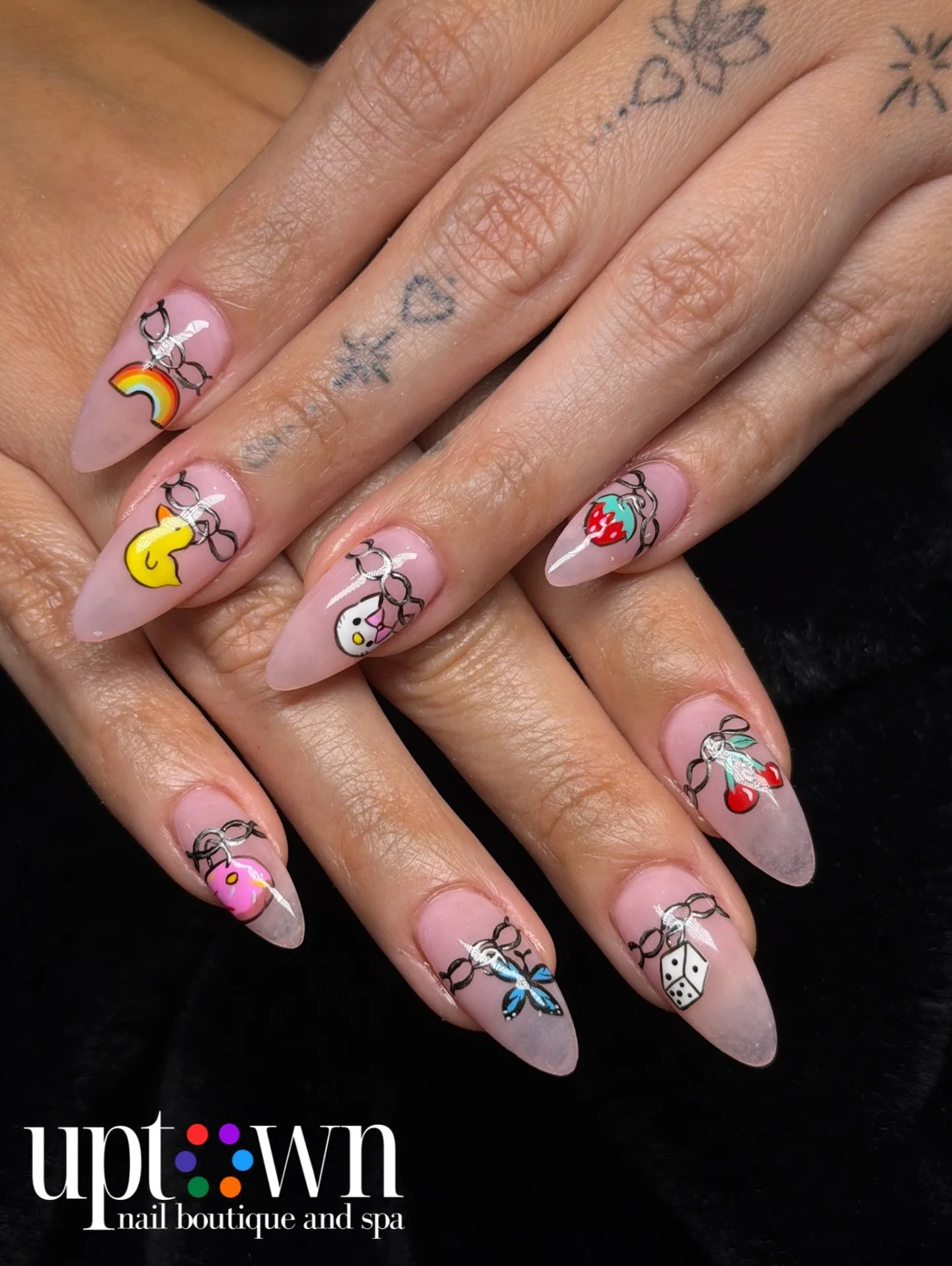 Cutest charm bracelet vibes! ⛓️🎲🐤🍒🍩🌈🦋
Call, DM, or email to make an appointment! We do accept walk-ins as well! ❤️
___________________________________

Visit our beautiful Mission boutique and unwind in comfort as you enjoy our complete menu of