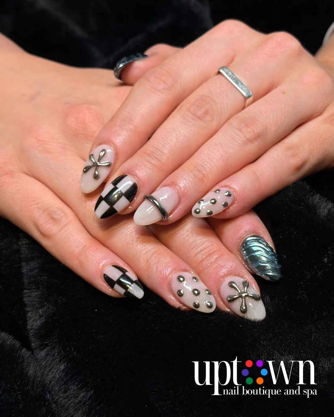 Loving the metallic and chrome vibes this October 🩶 

Call, DM, or email to make an appointment! We do accept walk-ins as well! ❤️
___________________________________

Visit our beautiful Mission boutique and unwind in comfort as you enjoy our compl