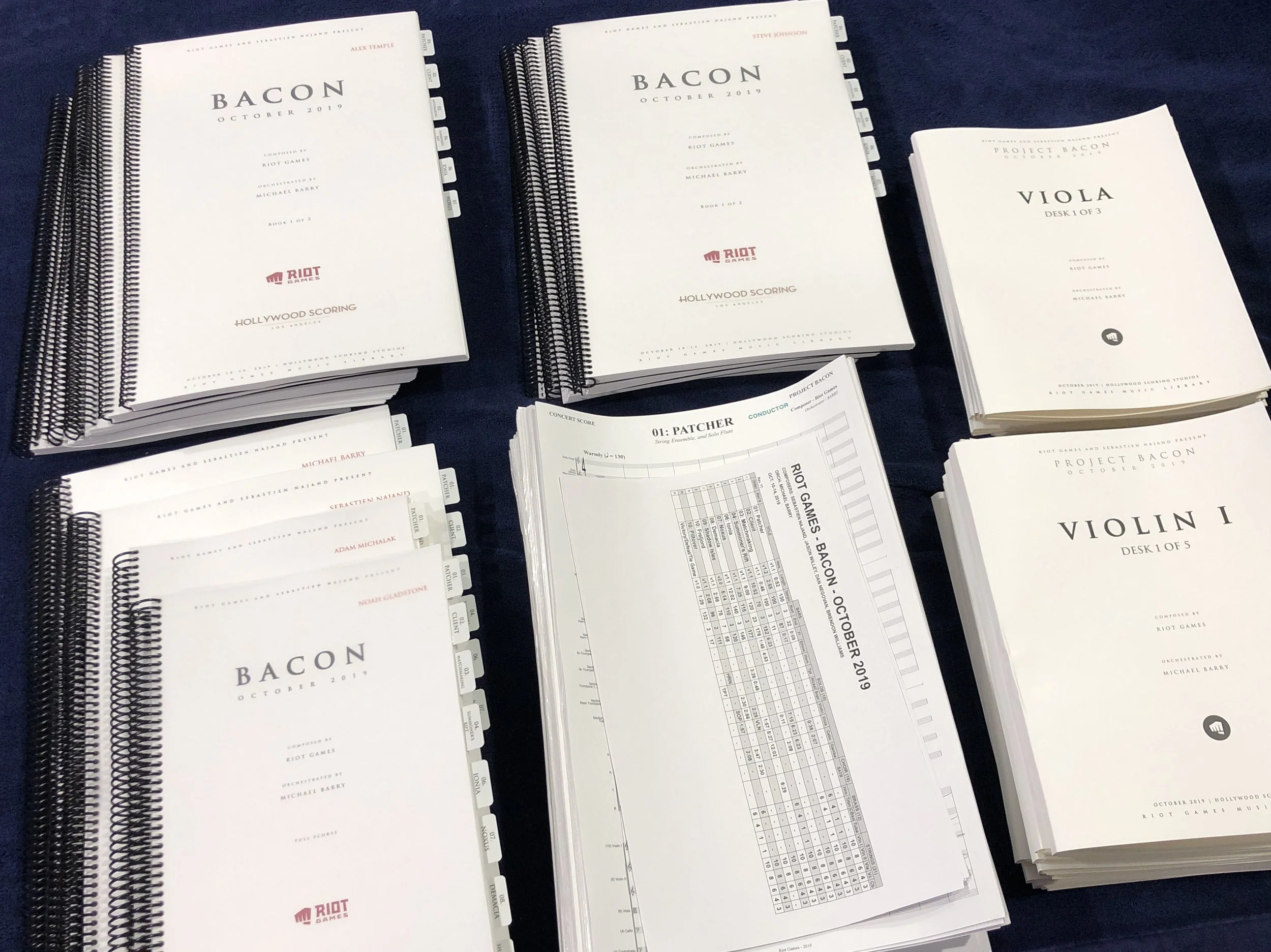 Riot Scores and Parts Spiral Bound Cue Tabs.JPG