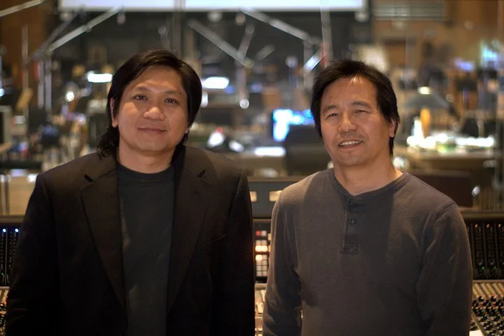 With digital recordist Larry Mah at Fox.