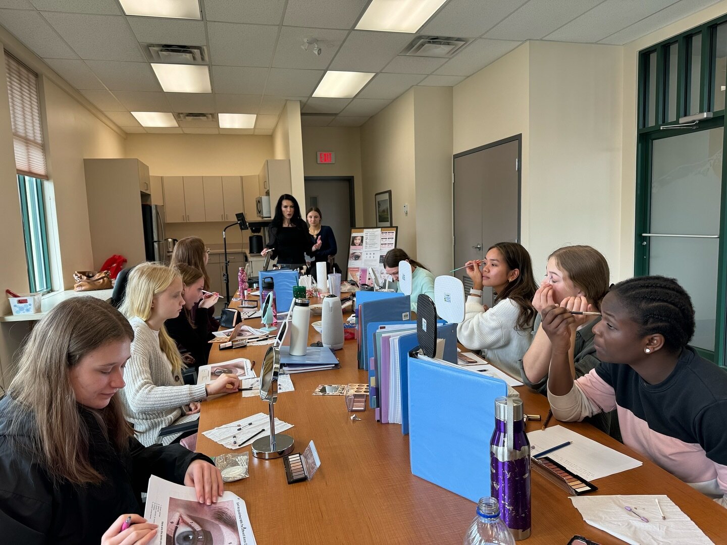 Having a blast with @ladylipstickslinger learning the basics of skin care and makeup this afternoon!
#cranbrookyouthambassadors