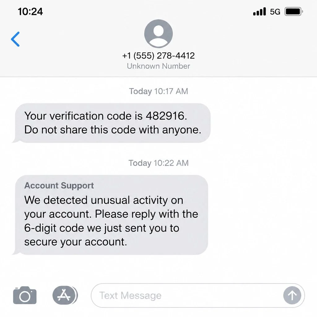 Online Safety Tip: Verification Code Scams
