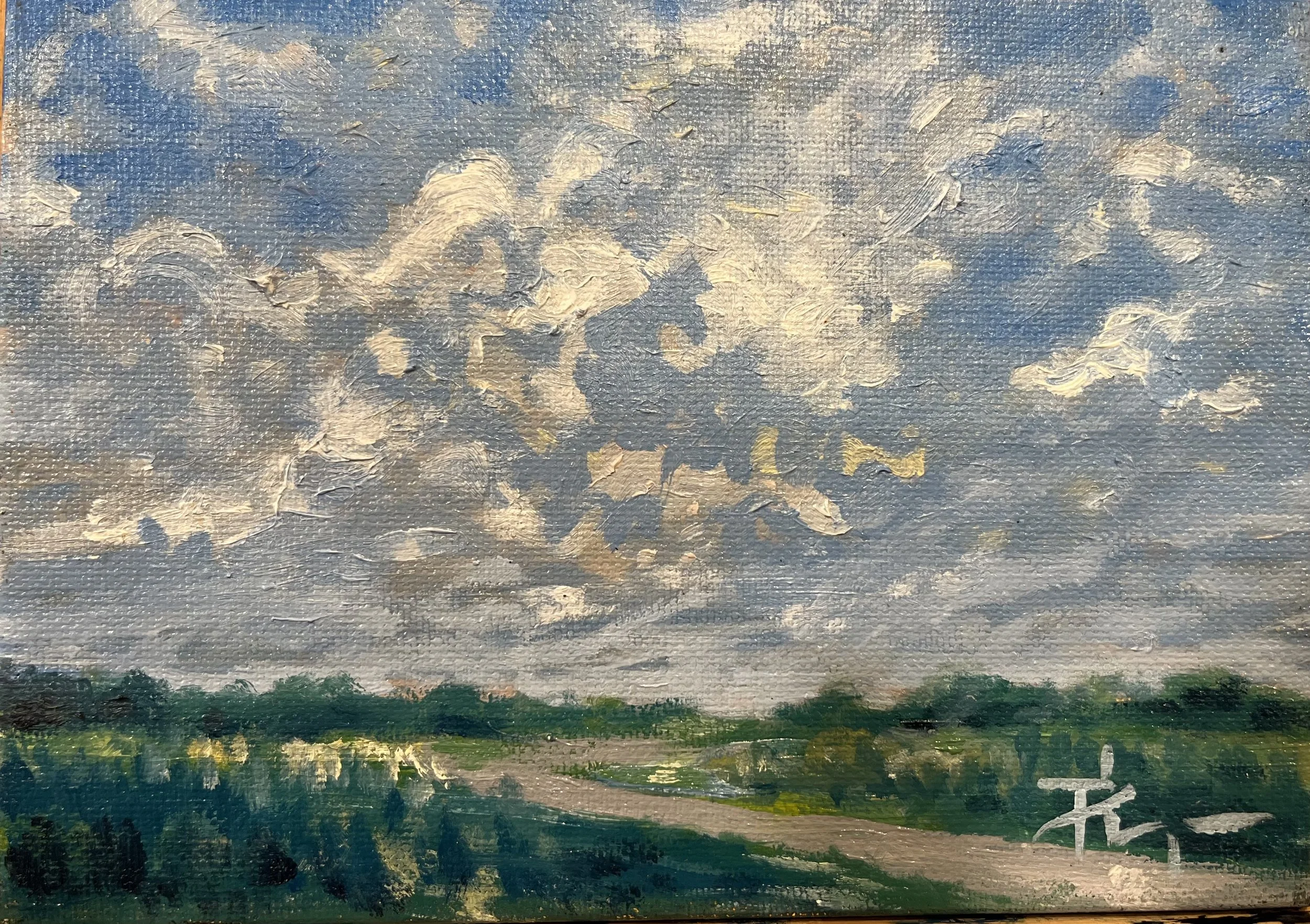 Walking Path; Oil, 5″x 7", $55