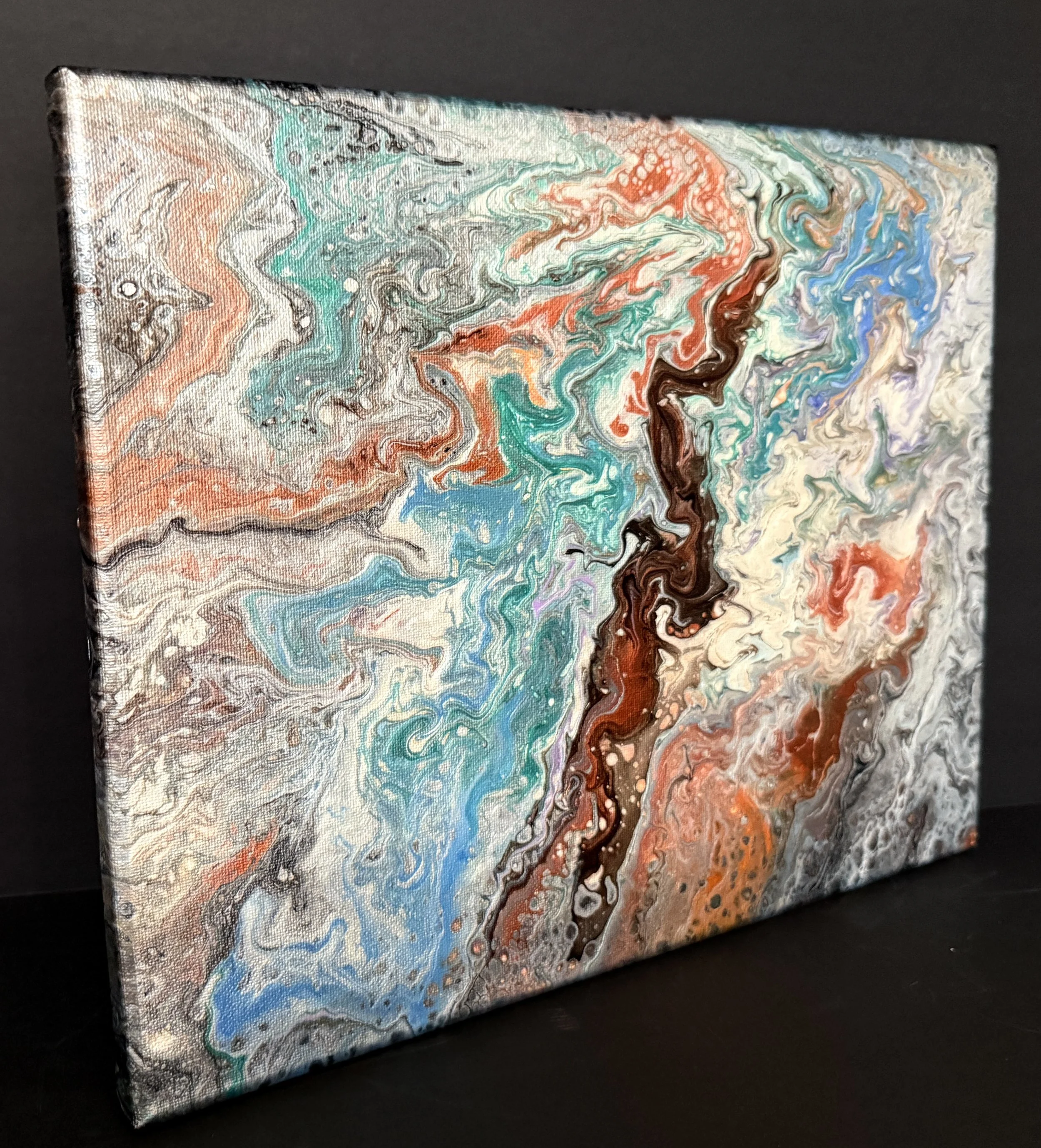 Copper River Acrylic Fluid Art Canvas