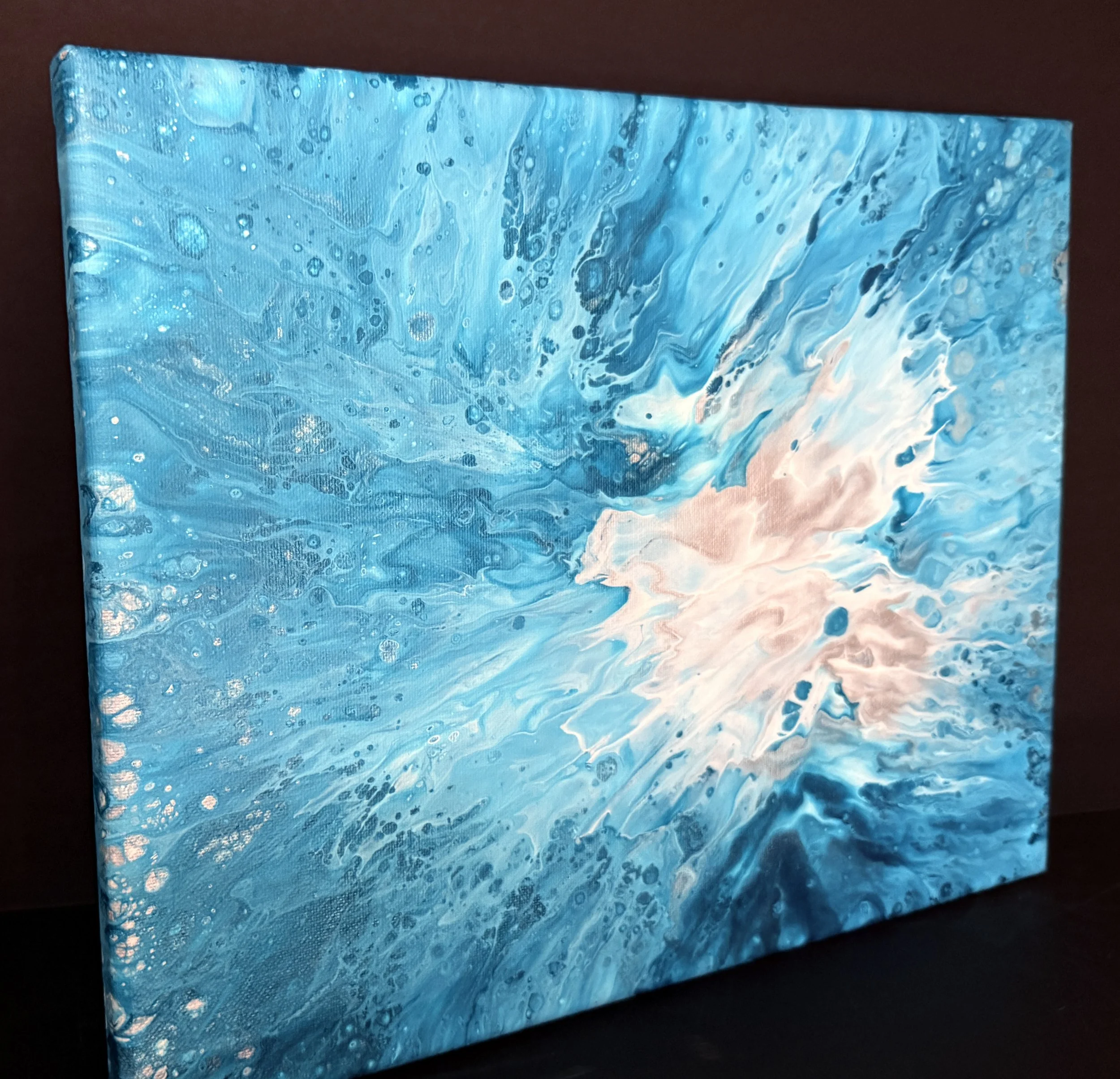 Ocean Spirit Acrylic Fluid Art Canvas