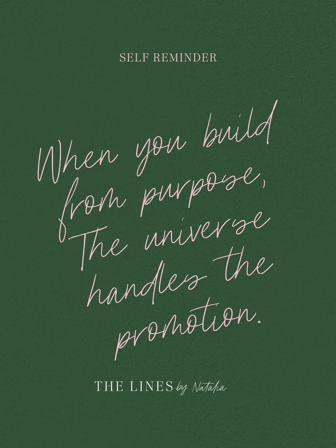 The older I get, the more I realize you don&rsquo;t have to chase what&rsquo;s meant for you.
When you build from purpose, things start aligning in ways you couldn&rsquo;t plan if you tried. ✨

The right people show up.
The right opportunities find y