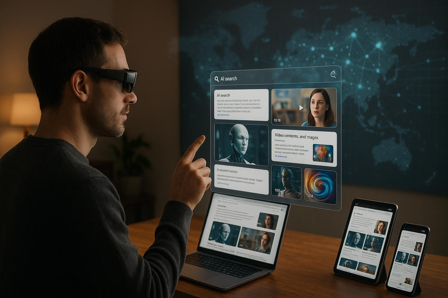 Futuristic Tech Workspace