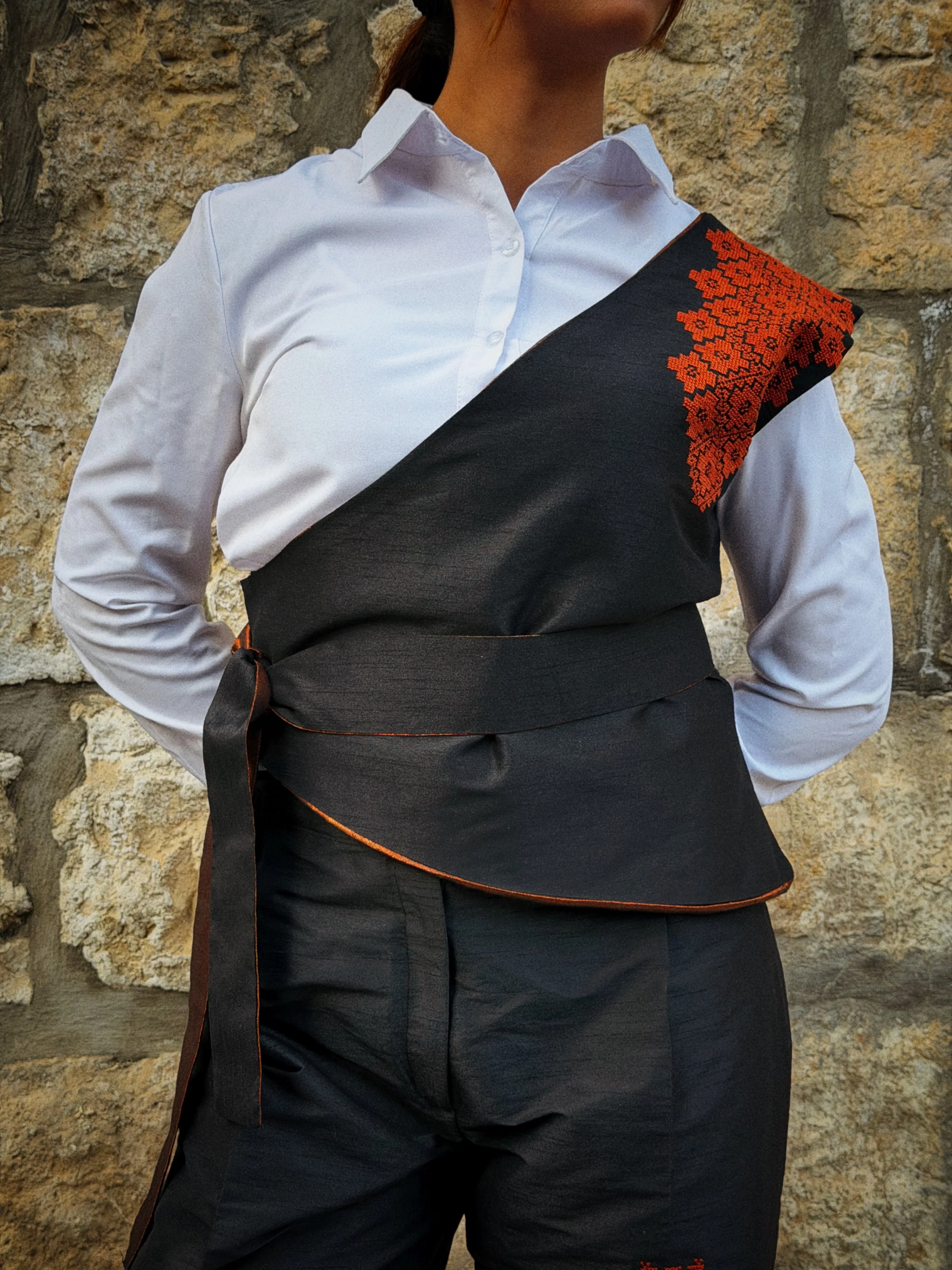 Asymetric waistcoat