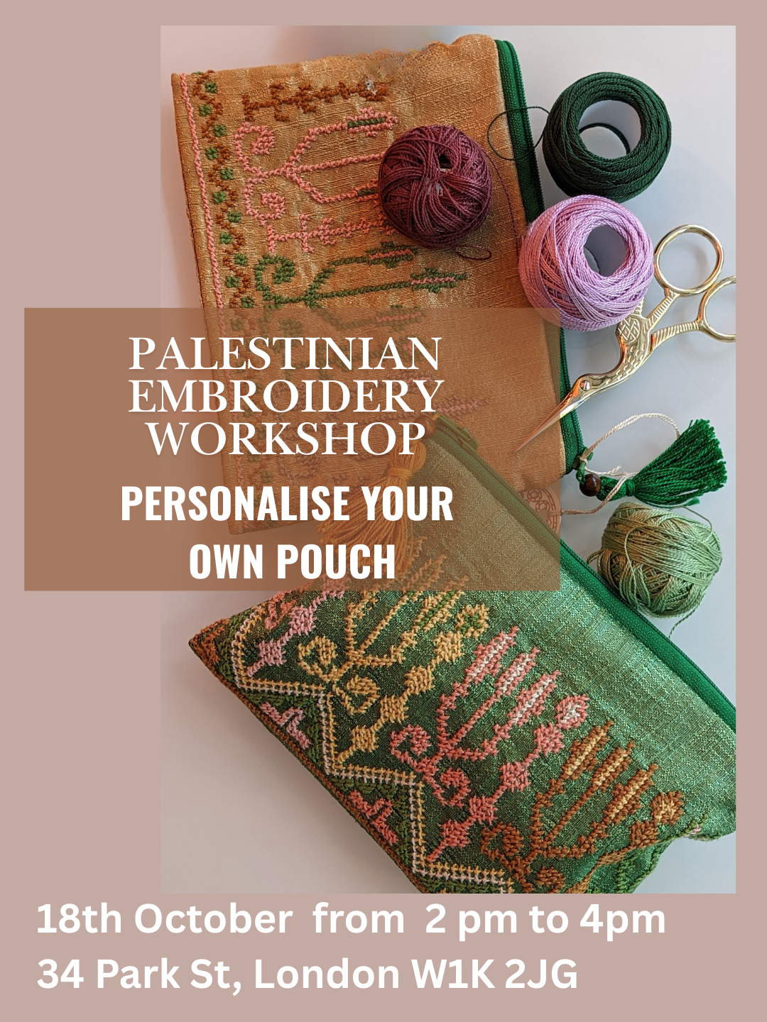 Palestinian Embroidery Workshop- Saturday 18th October