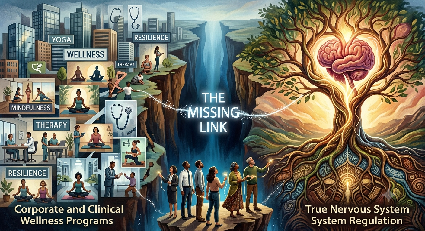 The Missing Link to True Nervous System Regulation in Corporate and Clinical Wellness Programs