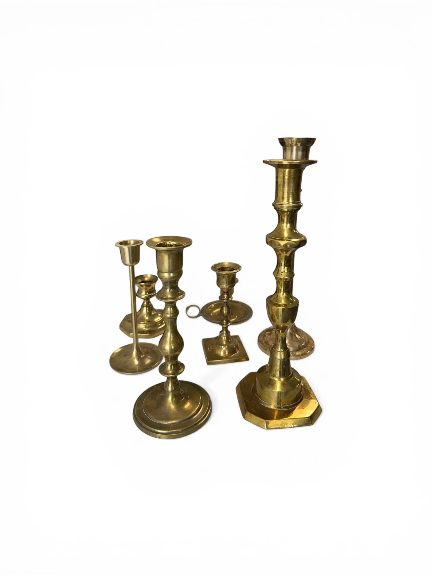 BRASS TAPERED CANDLE HOLDERS, variety
$2.00 each