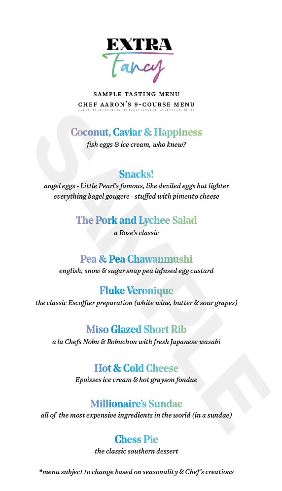 Extra Fancy Sample Menus | Event Catering Cuisine