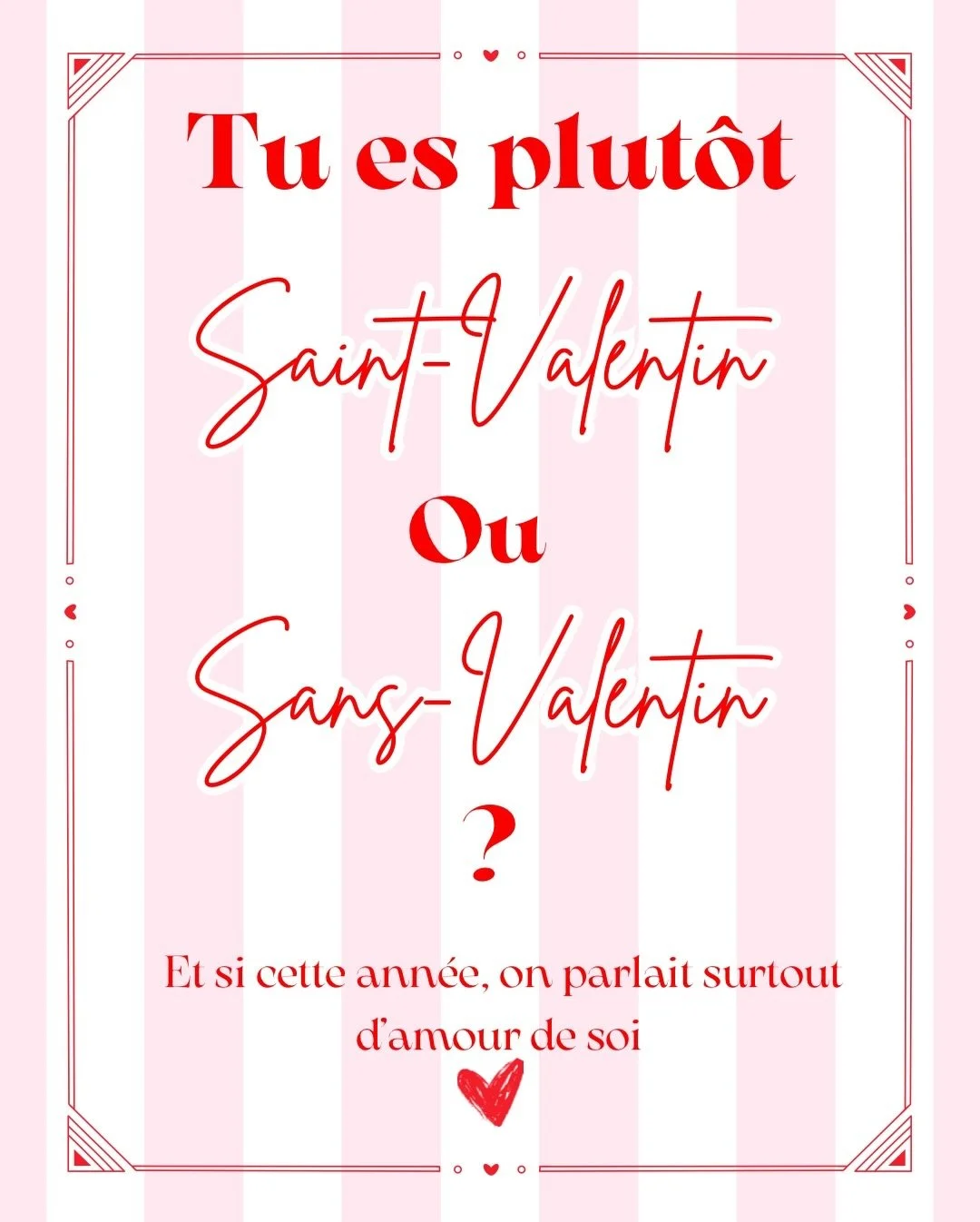 Qu&rsquo;on se le dise : la Saint-Valentin n&rsquo;est pas la d&eacute;finition de l&rsquo;amour&hellip;
Mais entre nous, c&rsquo;est quand m&ecirc;me une belle excuse pour recevoir (ou s&rsquo;offrir) un pr&eacute;sent n&rsquo;est-ce pas?💕

Sais-tu