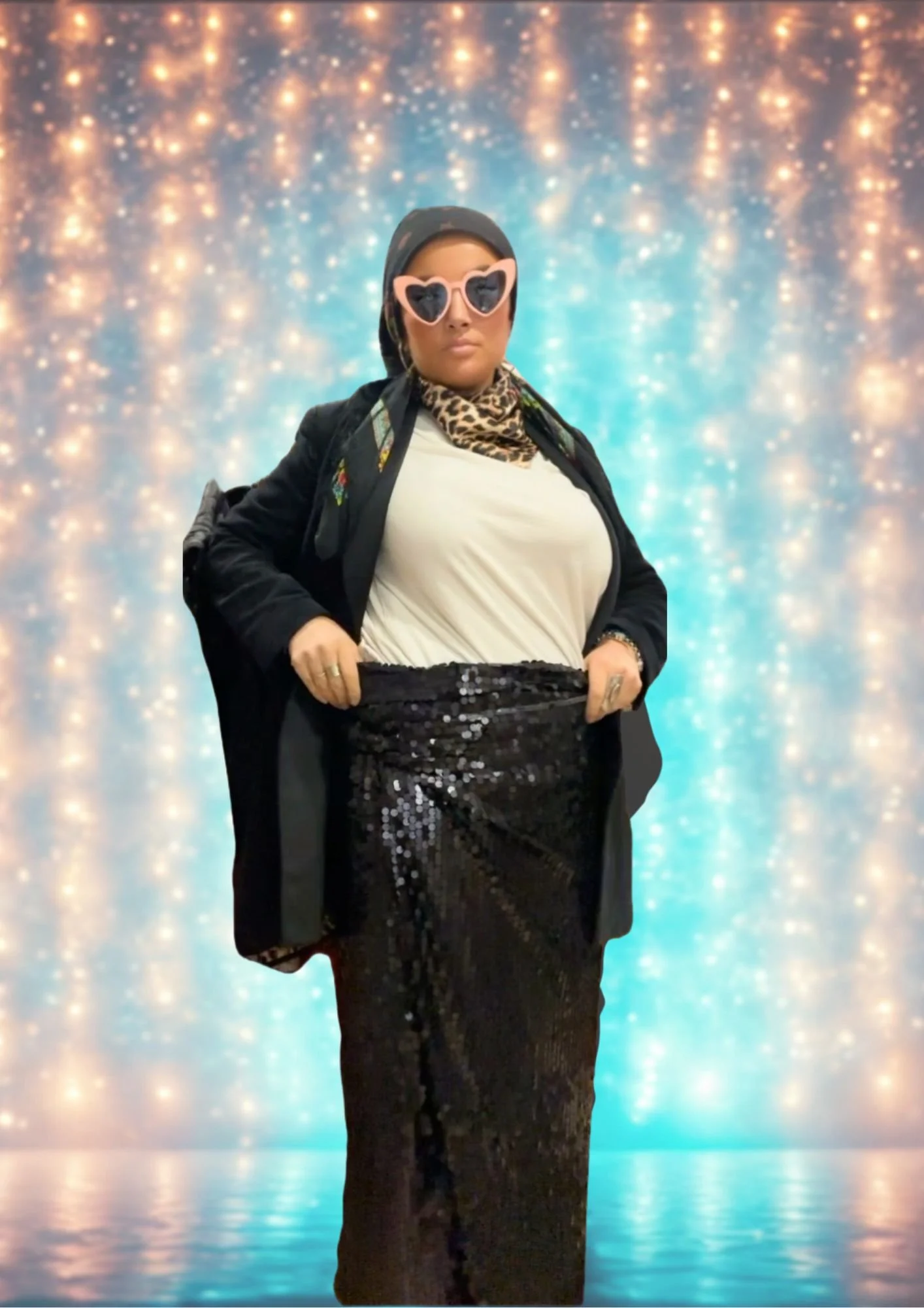 Jupe OLÉ sequins noir