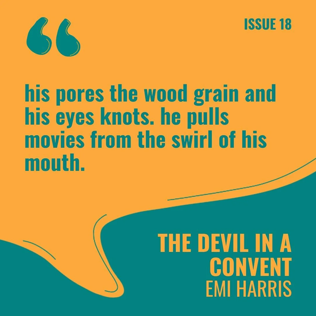 Sneak peek from Issue 18 - &ldquo;the devil in a convent&rdquo; by Emi Harris!! 🎞️🪵

Only TWO MORE DAYS until Issue 18 is published&hellip;who&rsquo;s excited?! Join the Sanctuary squad in celebrating the work of Emi Harris and more at Making Publi