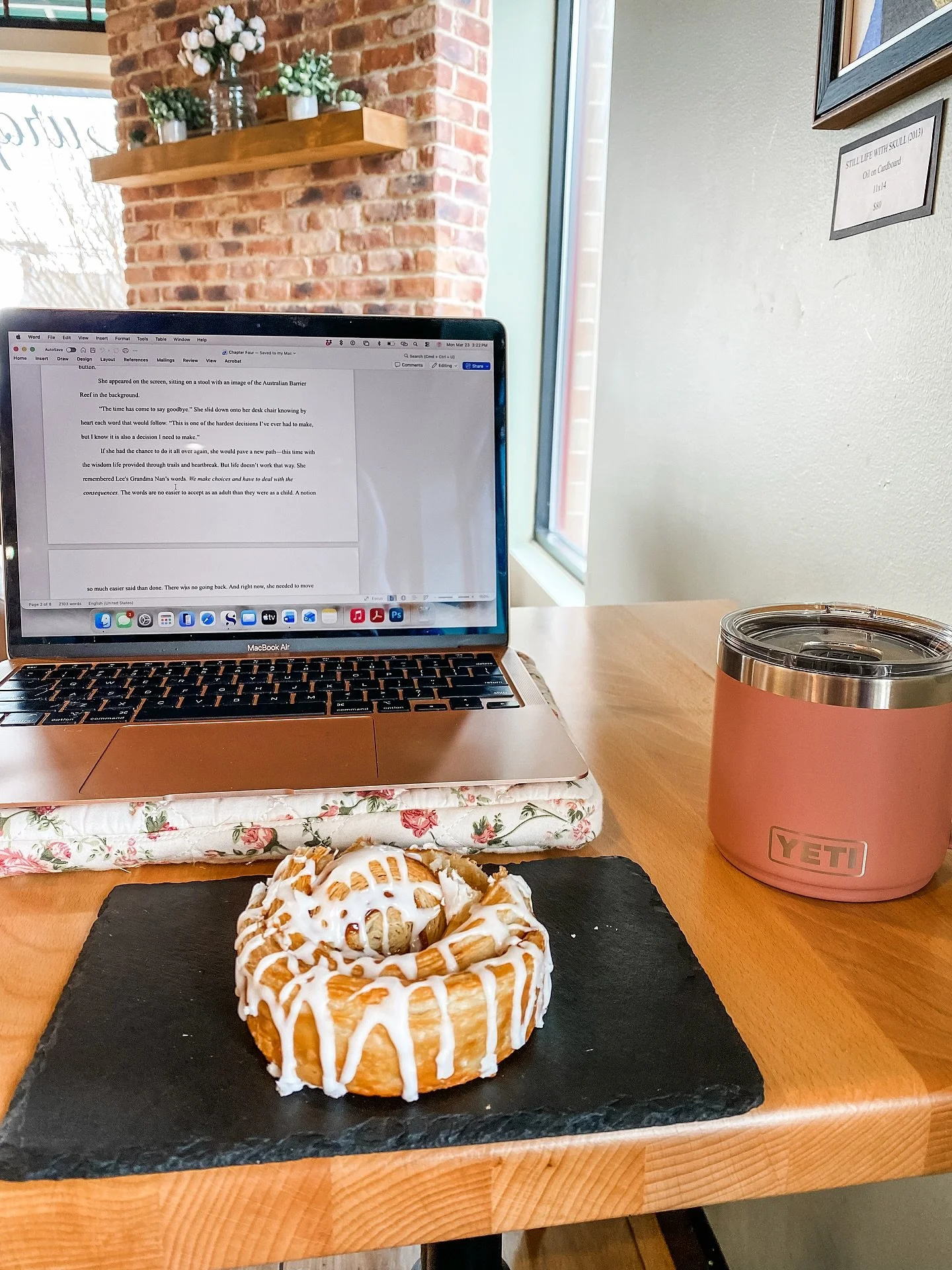 A little quiet time +  my favorite local cafe = meaningful editing ✍🏻

&ldquo;Breathe in me, O Holy Spirit,
That my thoughts may all be holy.
Act in me, O Holy Spirit,
That my work, too, may be holy.
Draw my heart, O Holy Spirit,
That I love but wha