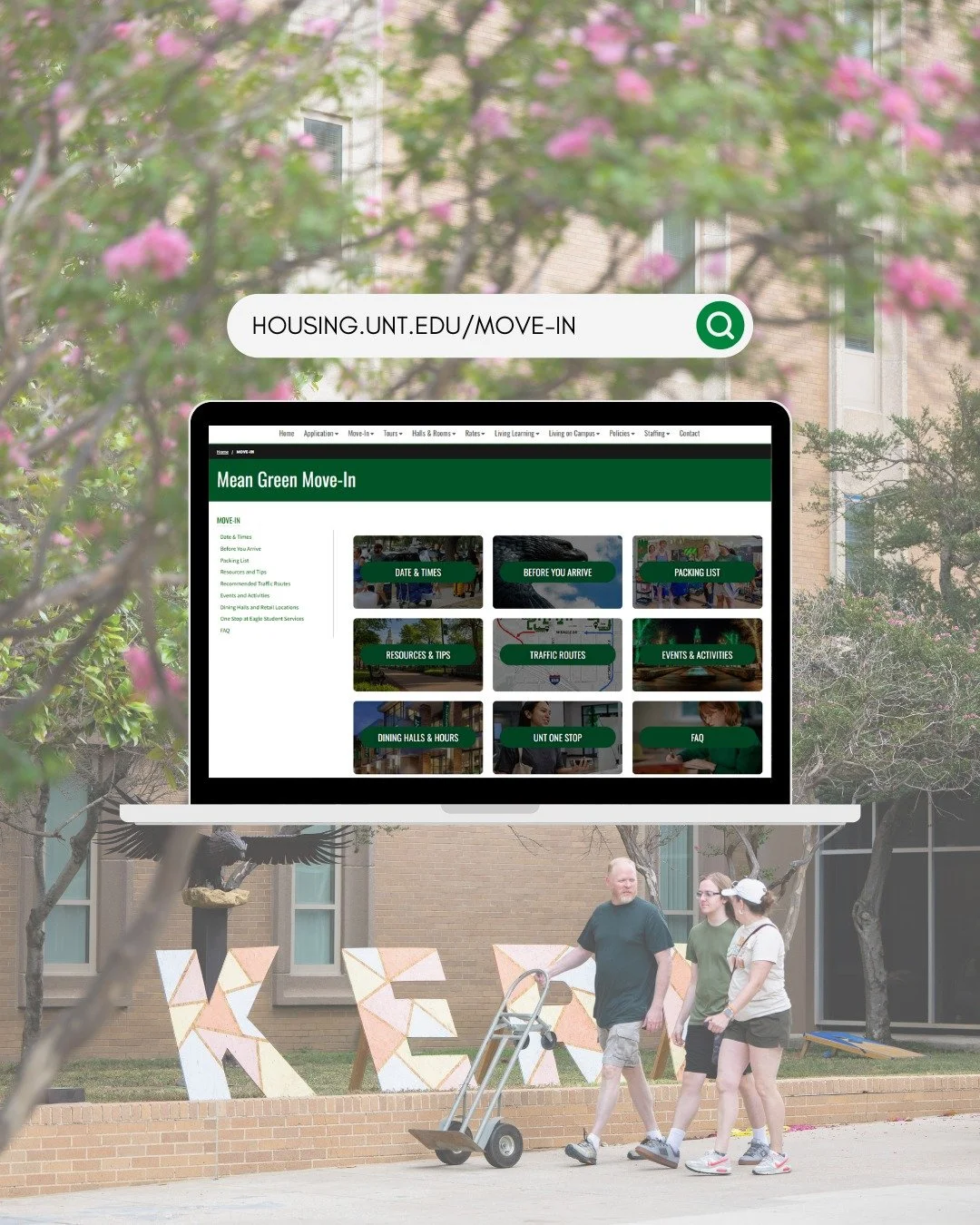 📦Our Mean Green Move-In webpage is LIVE! Everything you need to prepare for move-in day is now in one place &ndash; just click the link in our bio🔗
#UNTHousing #UNTResLife #YouBelongHere #unt