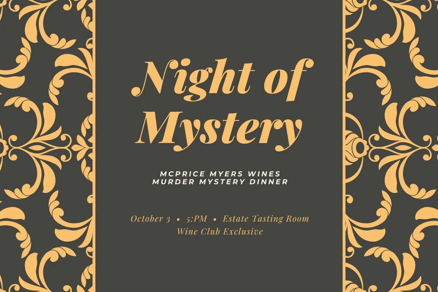 A Roaring Night of Mystery &amp; Wine